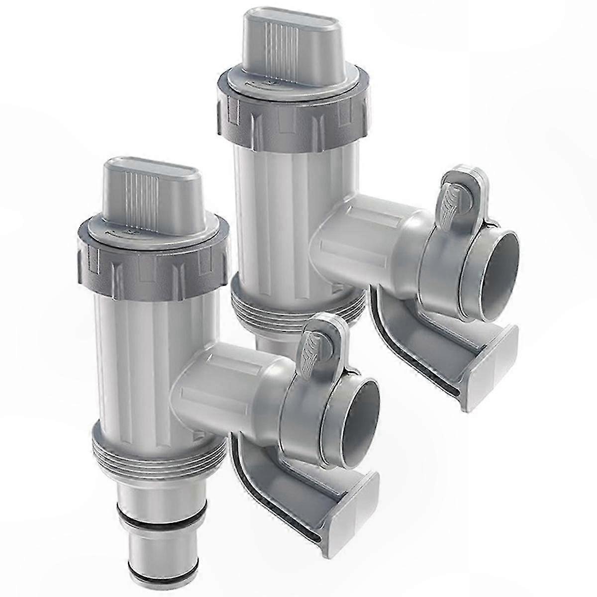 Above Ground Pool Hose Adapter with Bracket and Valve for Swimming Pool Maintenance