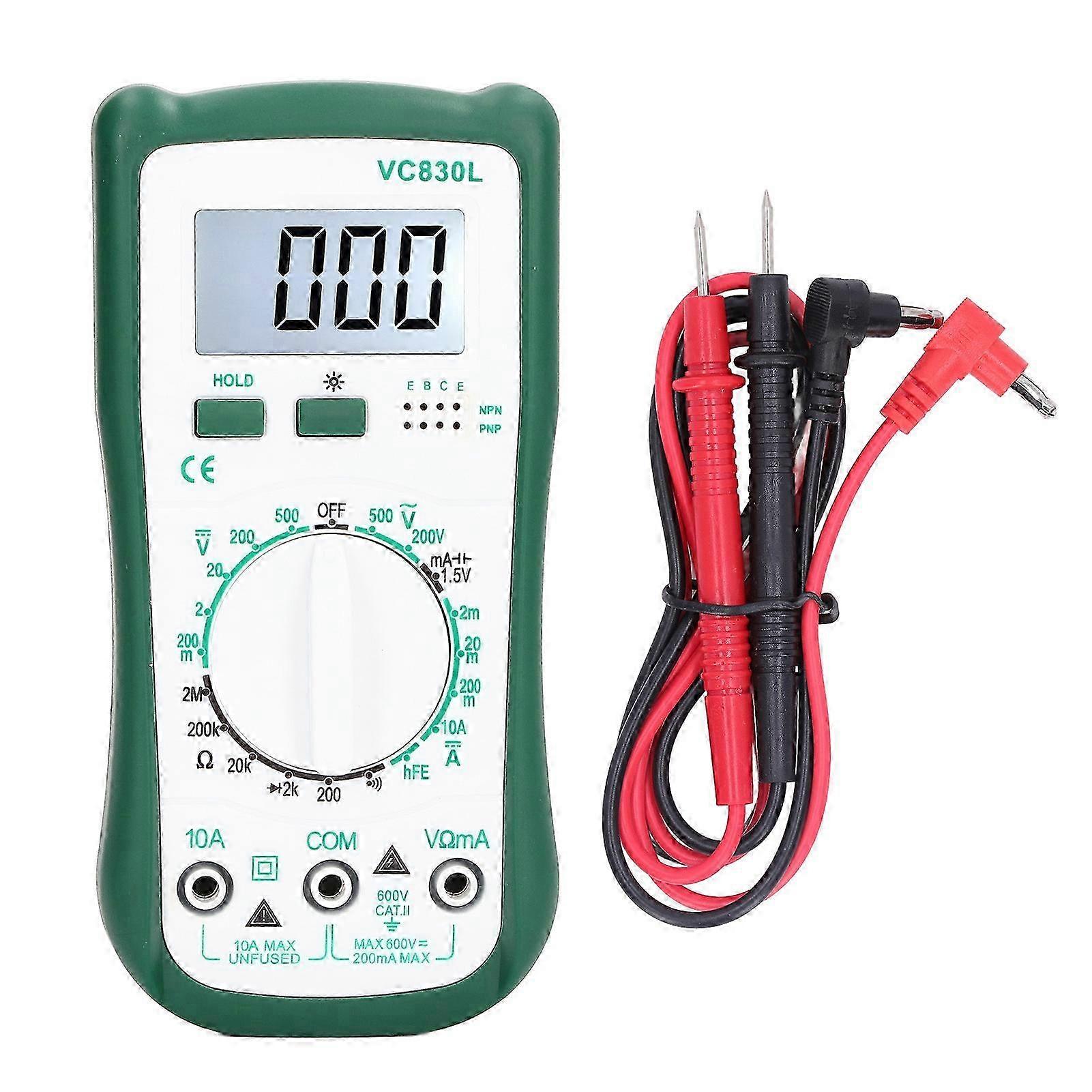 Multifunctional Digital Voltage Current Resistance Tester LCD Display VC830L
