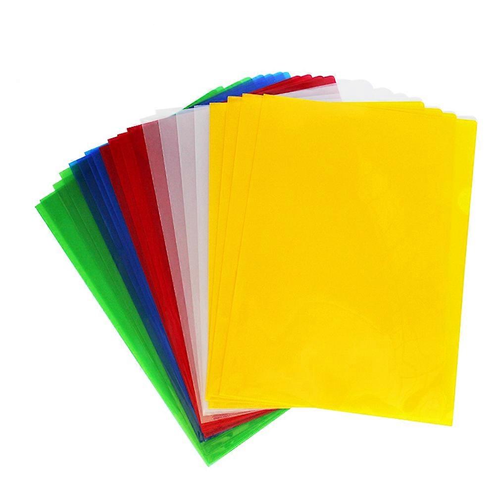 Binder Organizer A4 Transparent Stationery School Use PVC Material L Shape 20Pcs