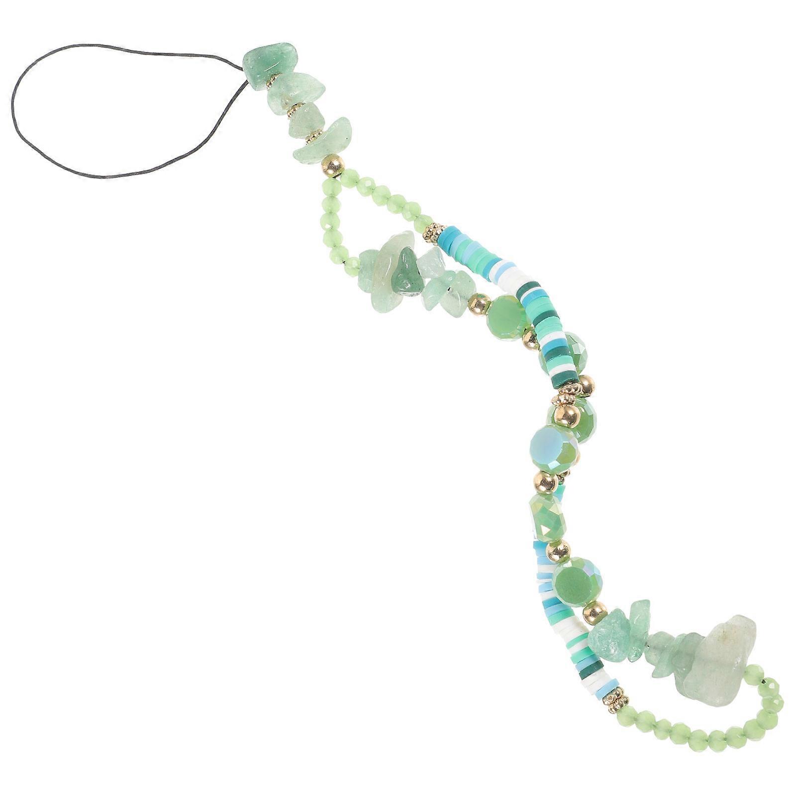Beaded Phone Strap Assorted Colors for Decoration Simple and Elegant Plastic Wristband