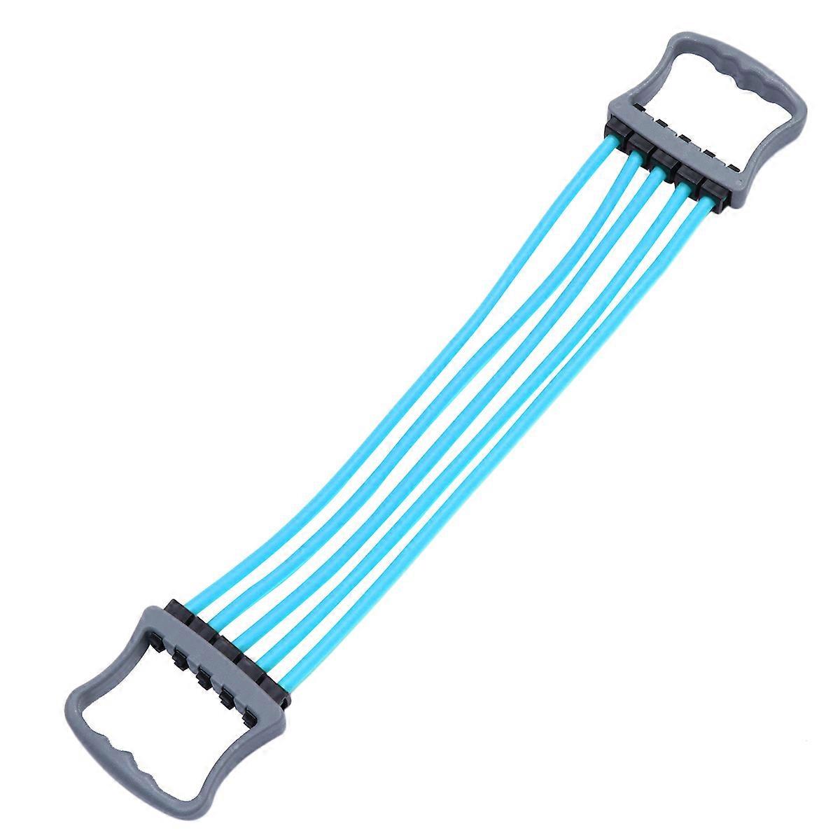 Adjustable Spring Exerciser Chest Expander Muscle Training Indoor Exercise Blue 62 X 11 Cm Ergonomic Handles 1Pack