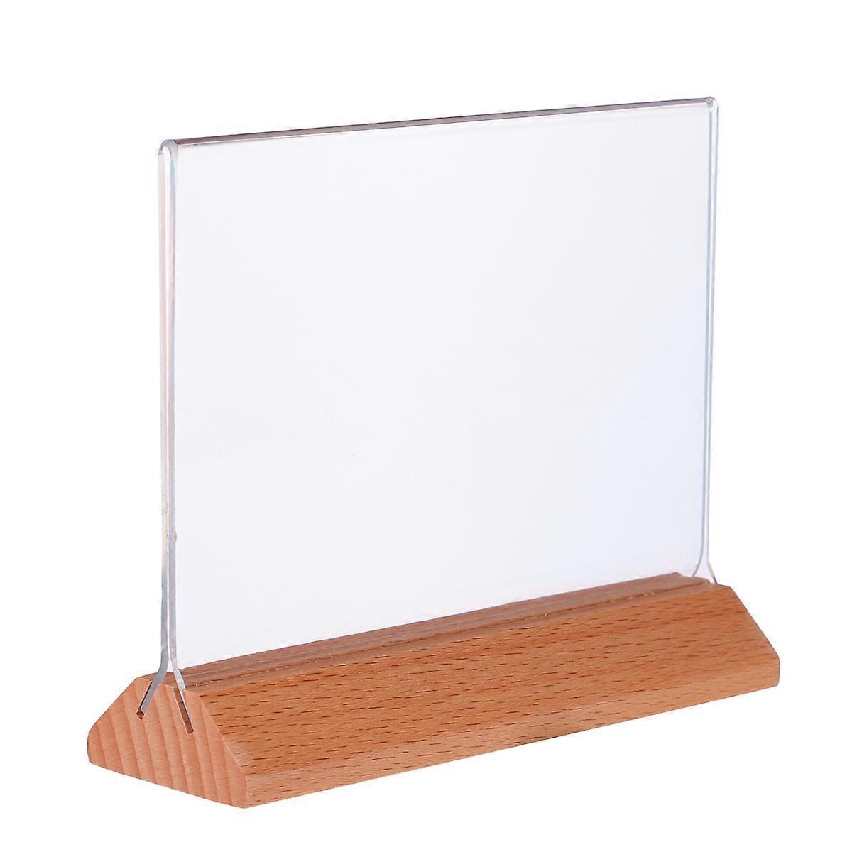 Acrylic Transparent Table Menu Holder Display Stand for Restaurants, Shops, Supermarkets – Easy Update Photo and Sign Showcase Stand
