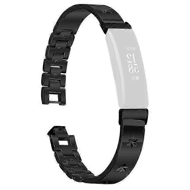 2025 Compatible For Fitbit Inspire 2 Replacement Strap Metal Watch Band Snowflake Pattern