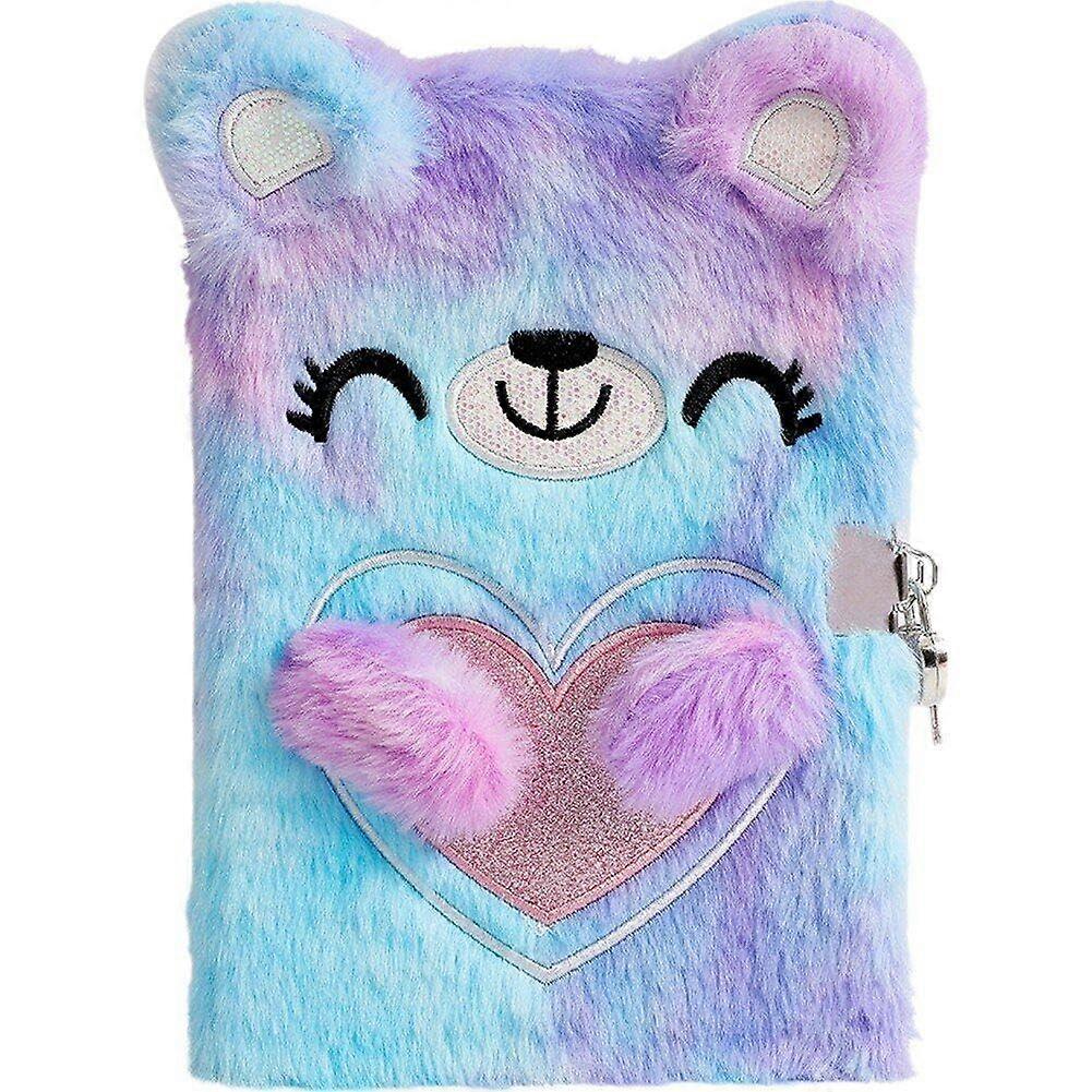 Secret Diary for Girls Bear Theme Lockable Diary Style2 Notebook for Children