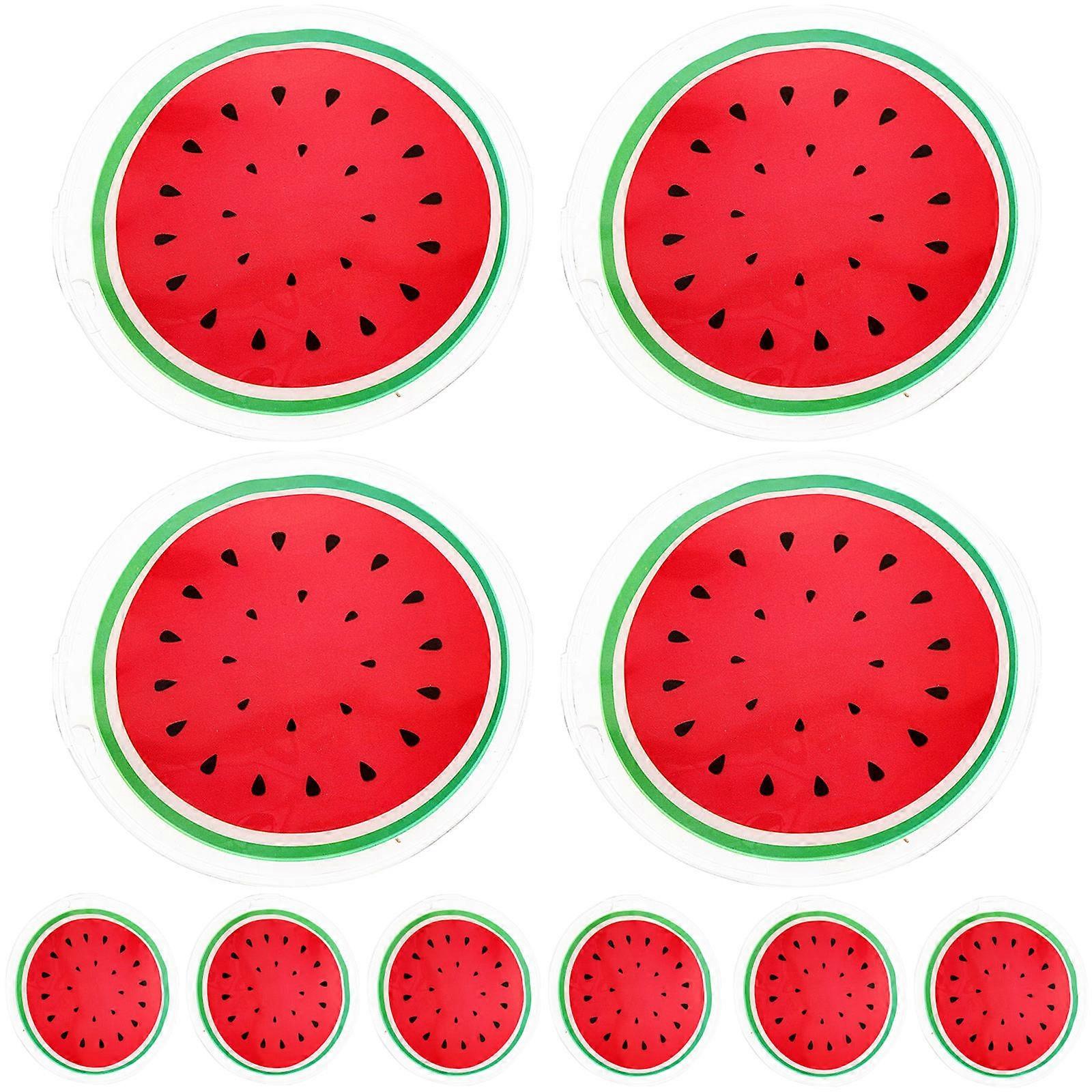 Cooling Eye Pads Fruit Pattern Eye Ice Packs Travel Eye Cover Pads Red 6.6x6.6cm Promote Circulation 10Pack