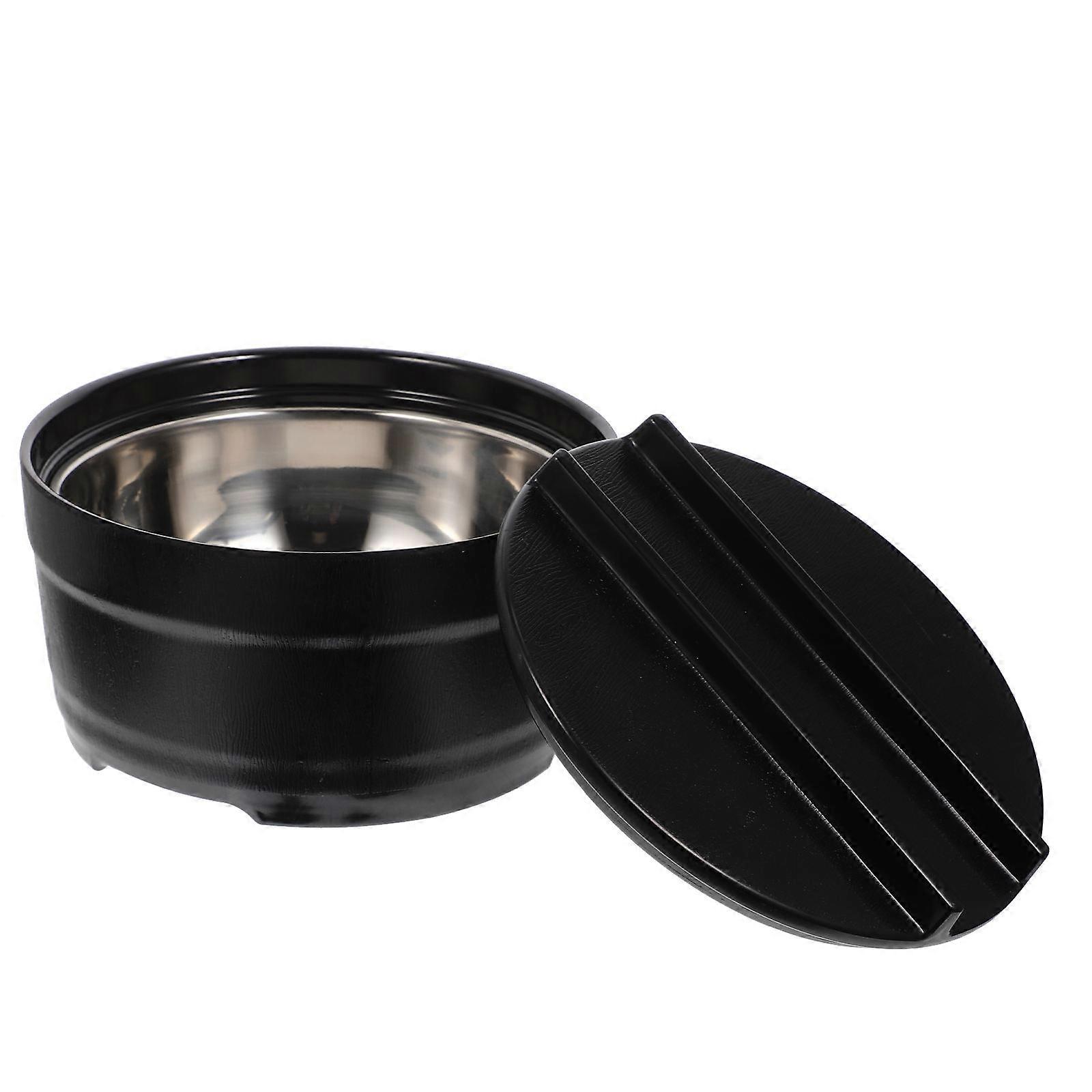 1 Set of Cooked Rice Bucket Metal Rice Container Thermal Barrel