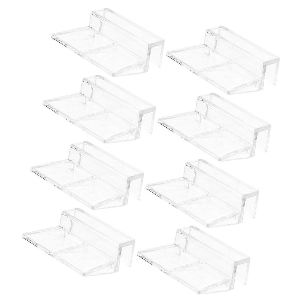 8pcs Transparent Acrylic Aquarium Lid Clips for Fish Tank Use Durable Support Holders