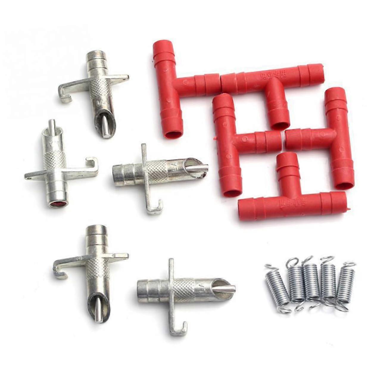 10 Pieces Automatic Waterers for Rabbit Cages, Galvanized Drinkers for Small Animals, Easy Installation for Wire Cages