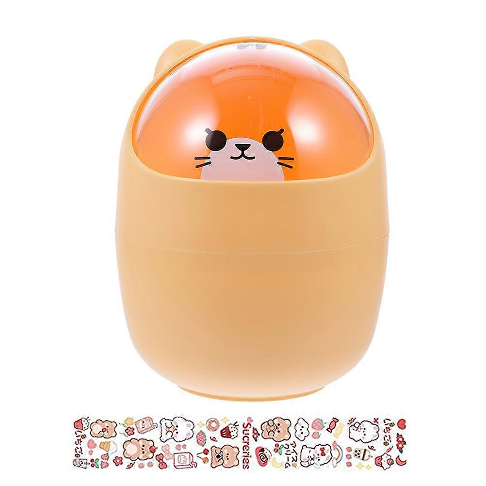 Kawaii Trash Can for Kitchen Storage in 6.3X4.9X4.9in Size with Multifunctional Utility 1 Set