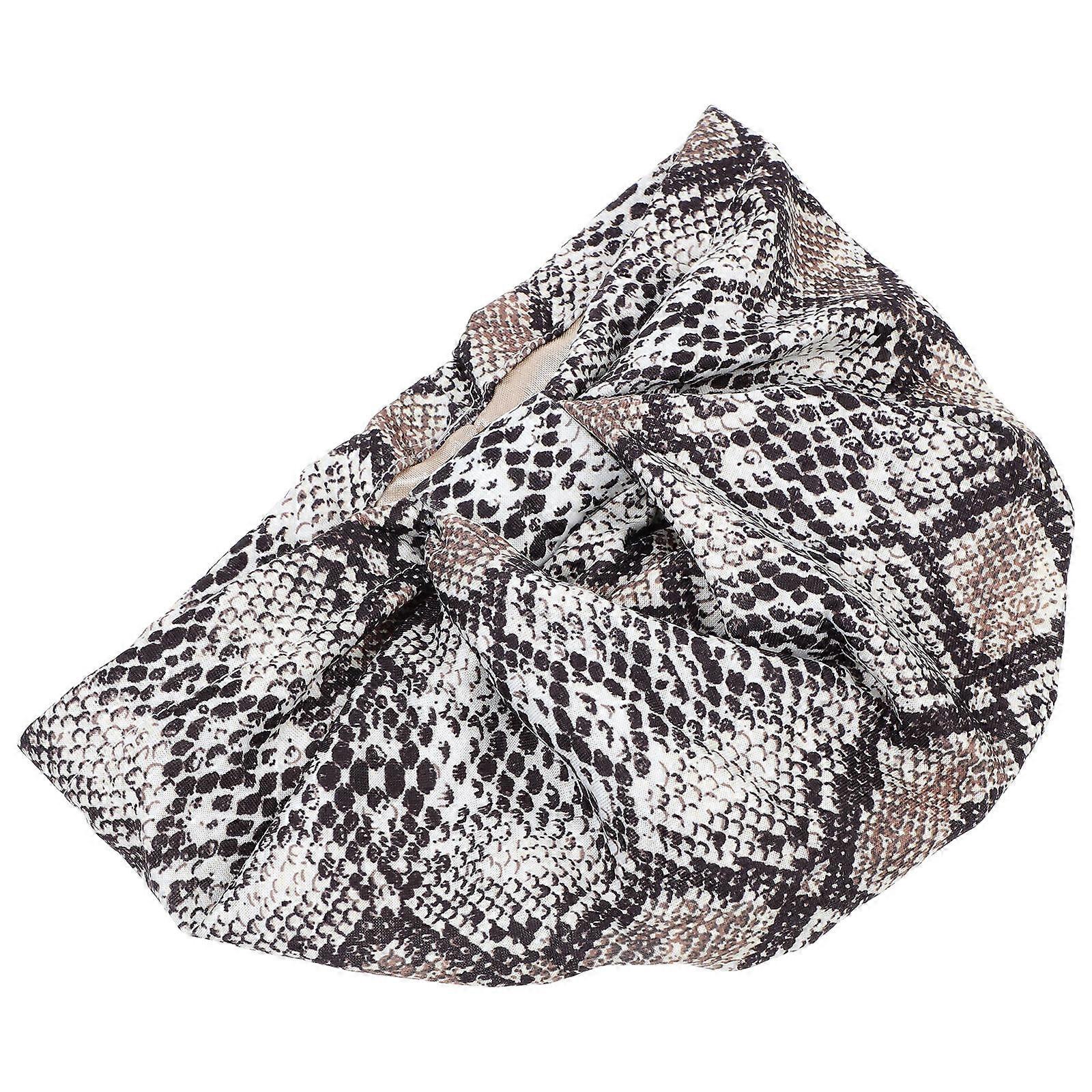 Ethnic Style Turban Sleeping Hat for Women in Khaki Polyester Reusable and Durable 70 Characters