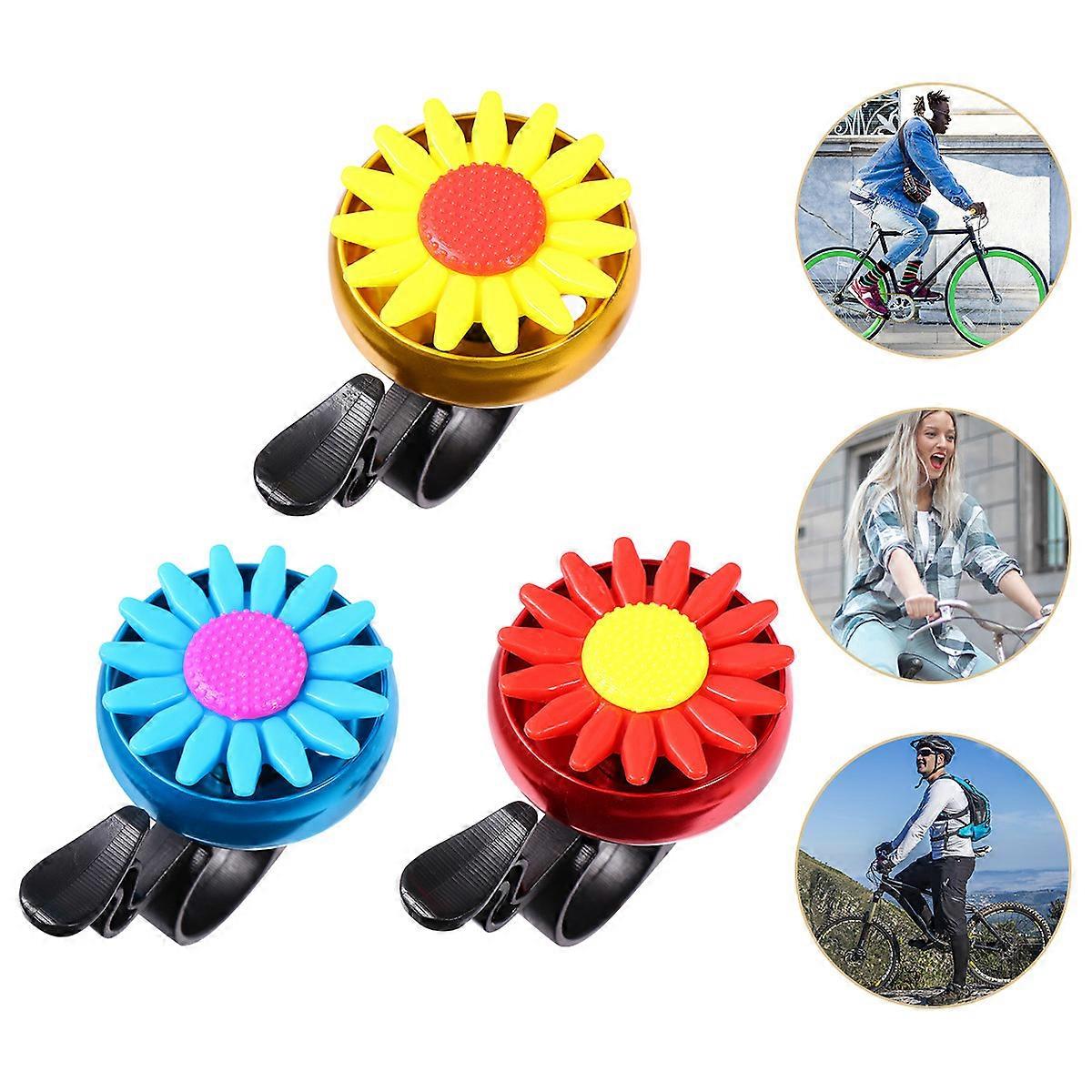 Durable Bike Bell Set of 3 Assorted Colors for Bikes with Loud Sound and