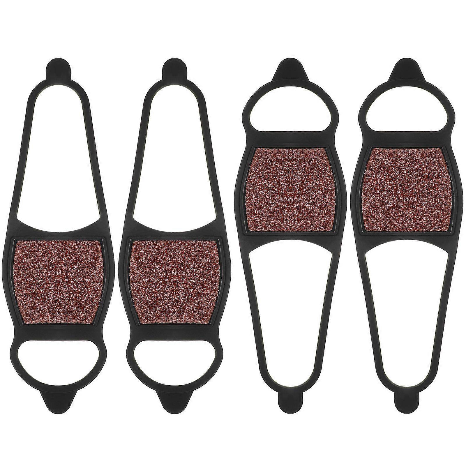 Multicolor Rubber Shoes Cover for Ice Climbing with Coarse Sand Texture and Crampon Cleat Design 2 Pairs