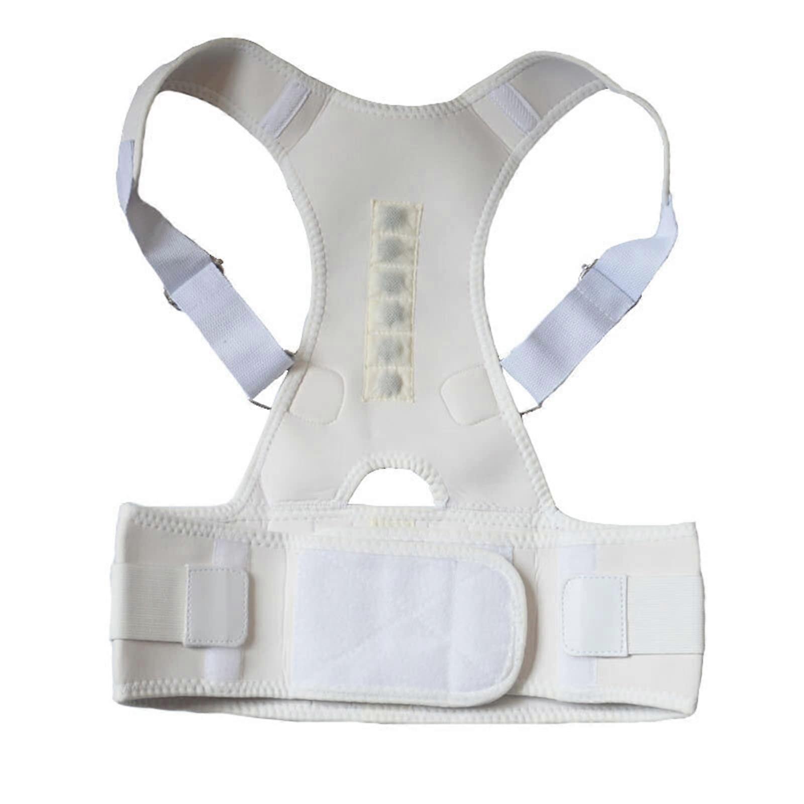 Winter Invisible Orthopaedic Magnetic Therapy Back Support Belt (White, L)