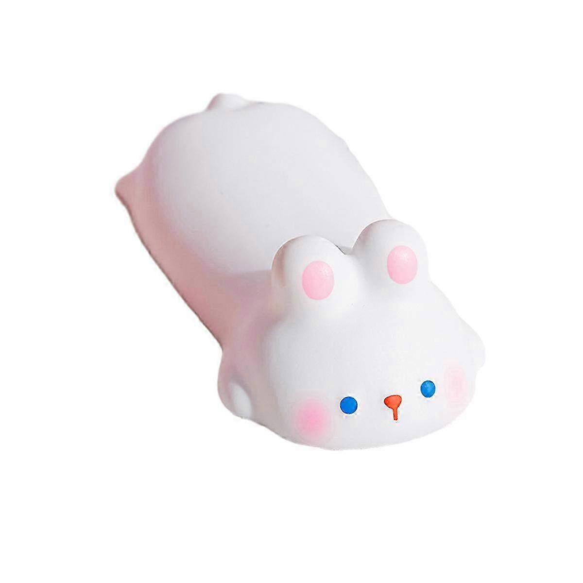 Cute White Rabbit Mouse Pad with Keyboard Wrist Rest & Arm Support - PU Material for Office Supplies & Ergonomic Comfort