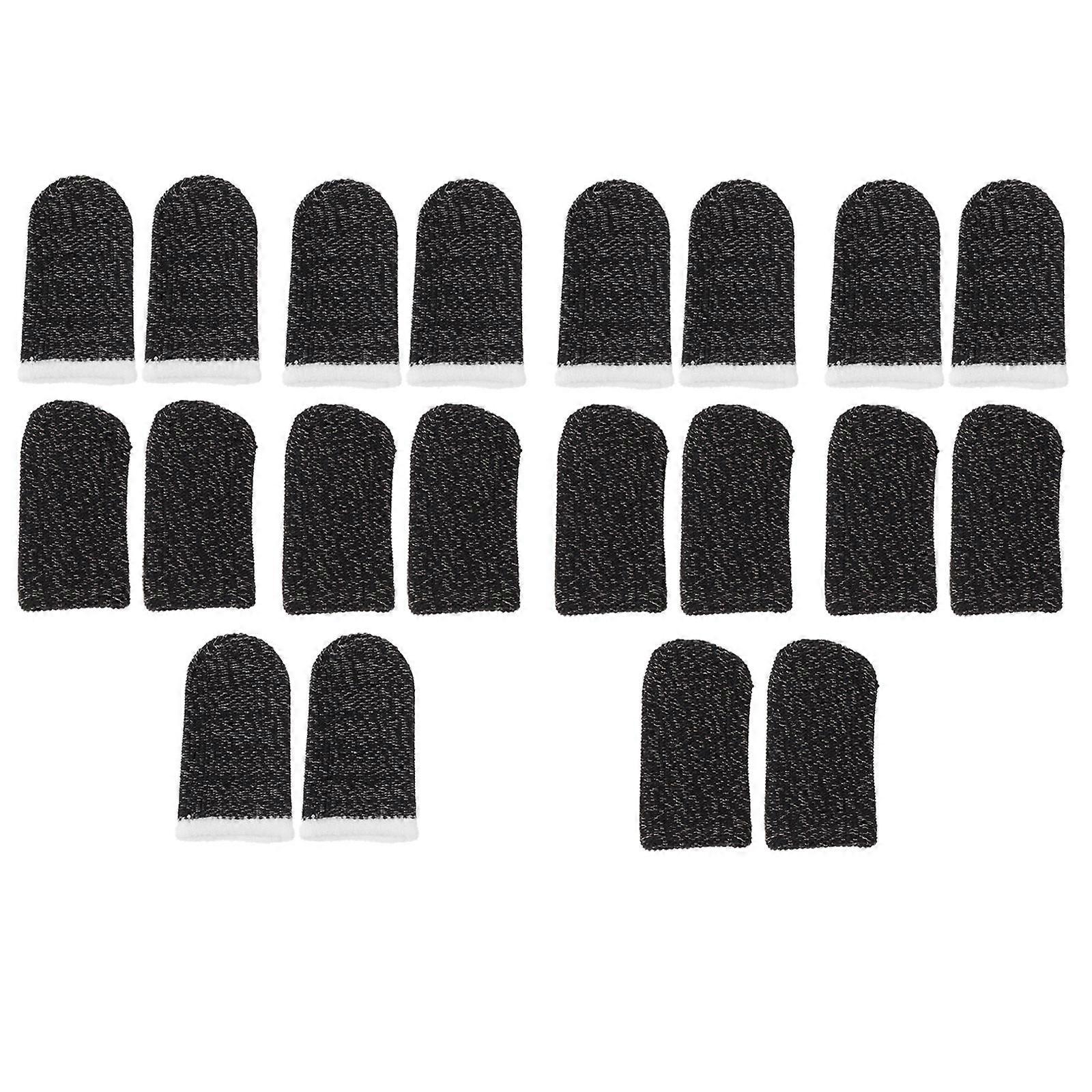 10 Pairs Game Finger Protectors Slip Resistant Finger Sleeves for Touch Screen Gaming, Breathable & Sweat Absorbent Design for Enhanced Comfort