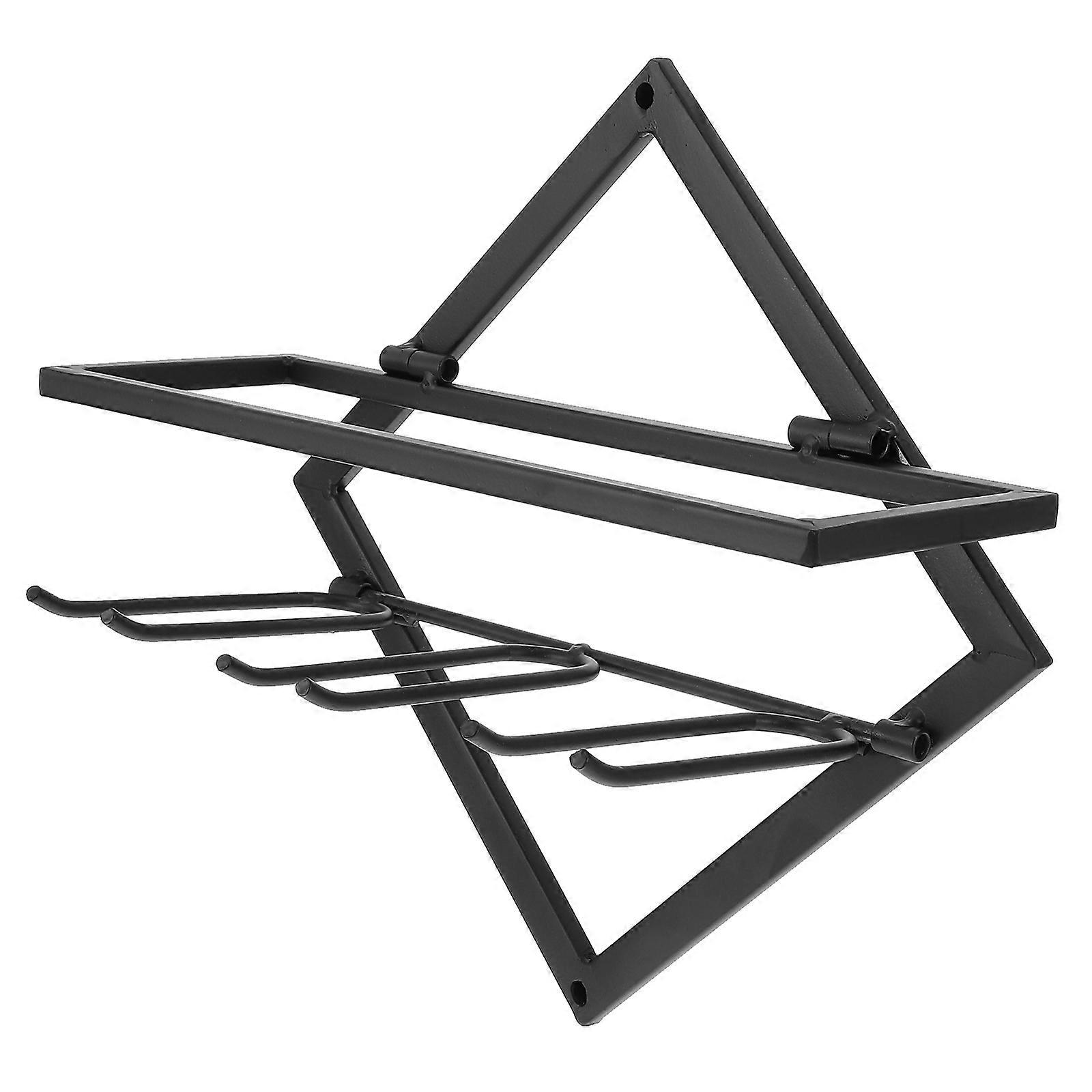 Wall Mounted Wine Rack   Space Saving Storage Shelf for Wine Bottles, Cups, and Bar Accessories   Stylish Home Kitchen Cabinet Organizer