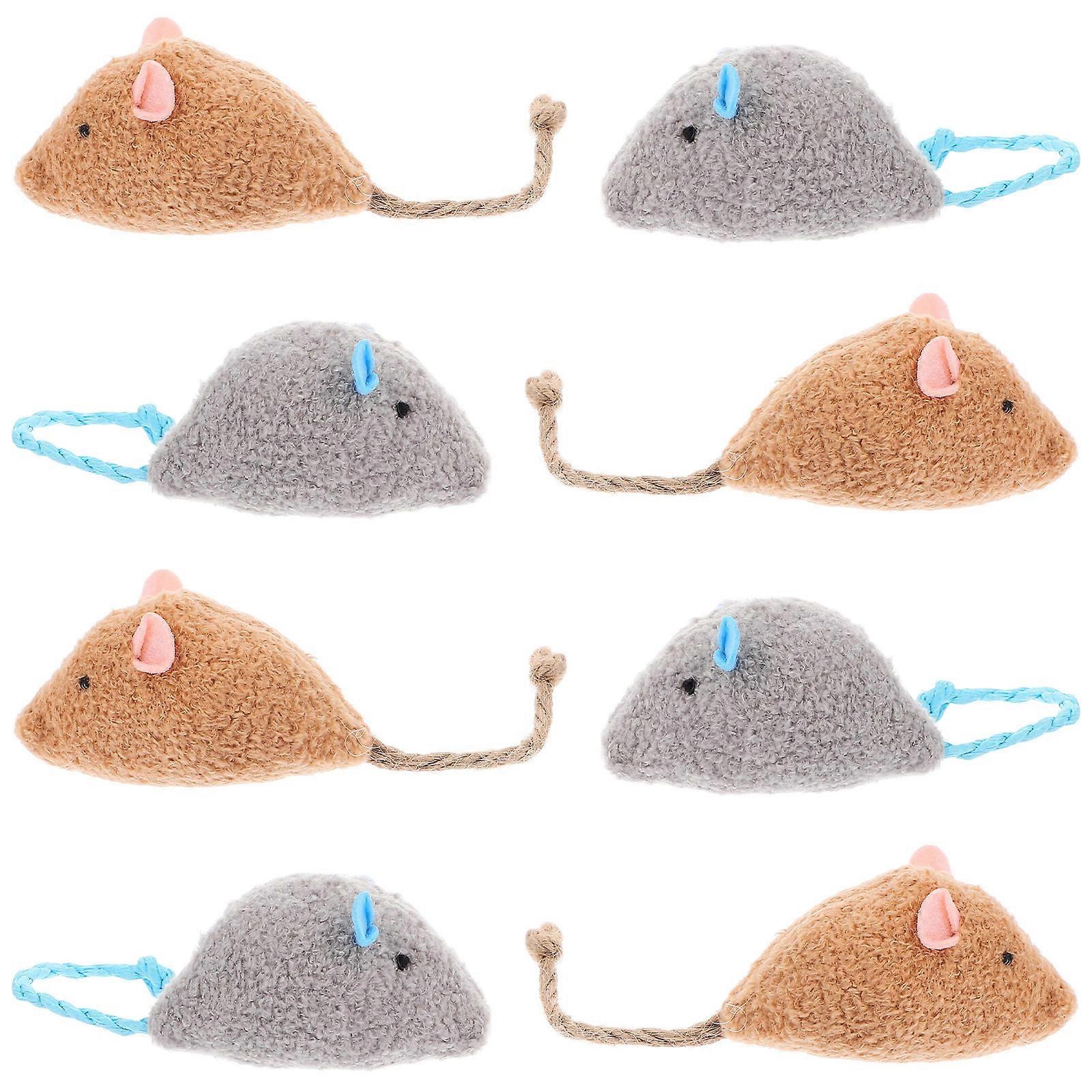 Interactive Cat Mice Toys 8Pcs Plush Mouse Shape Designed For Indoor Cats Optimized For Maximum Engagement