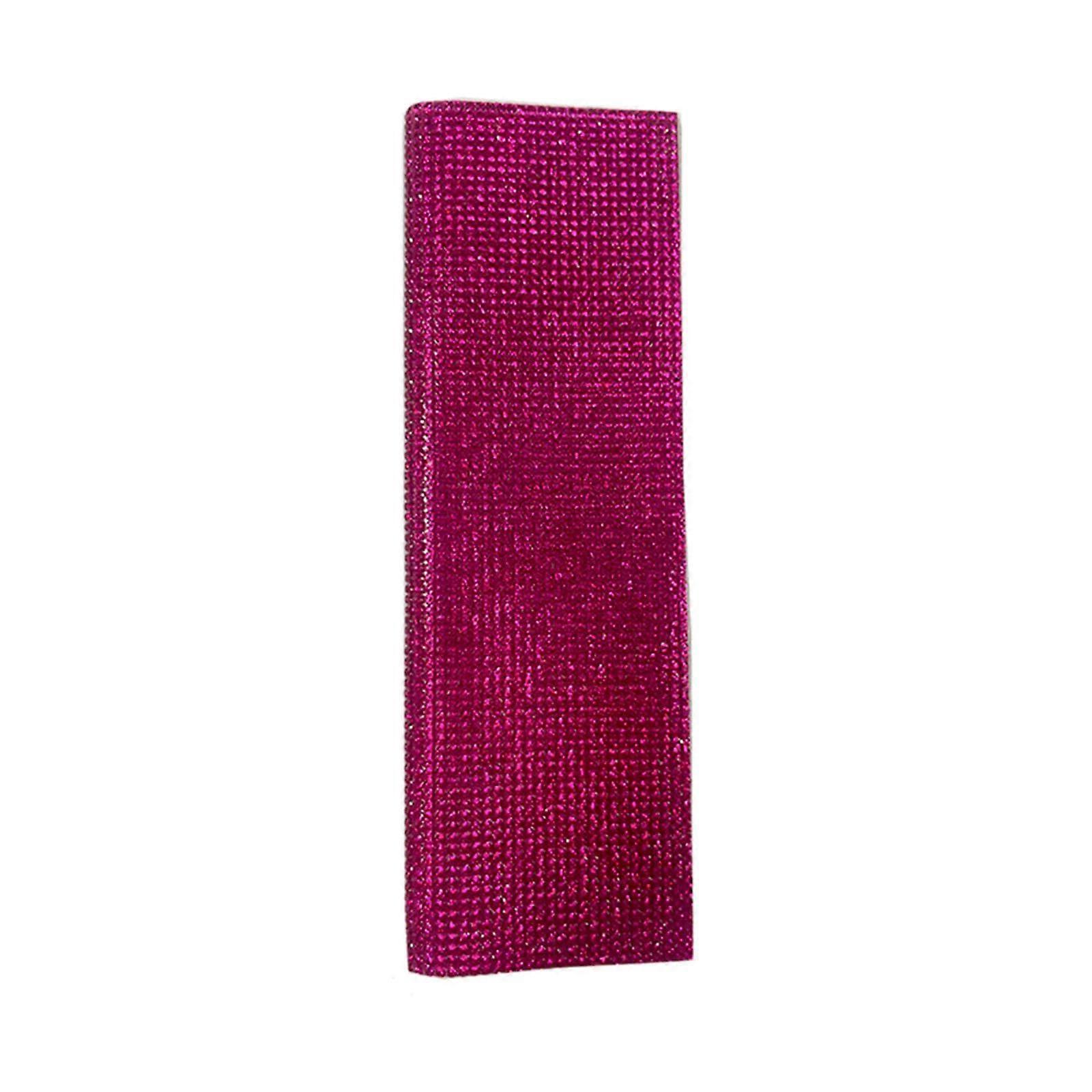 Rhinestone Microphone Grip Sleeve Universal Handheld Microphone Cover Rose Red Decorative Protector for Recording