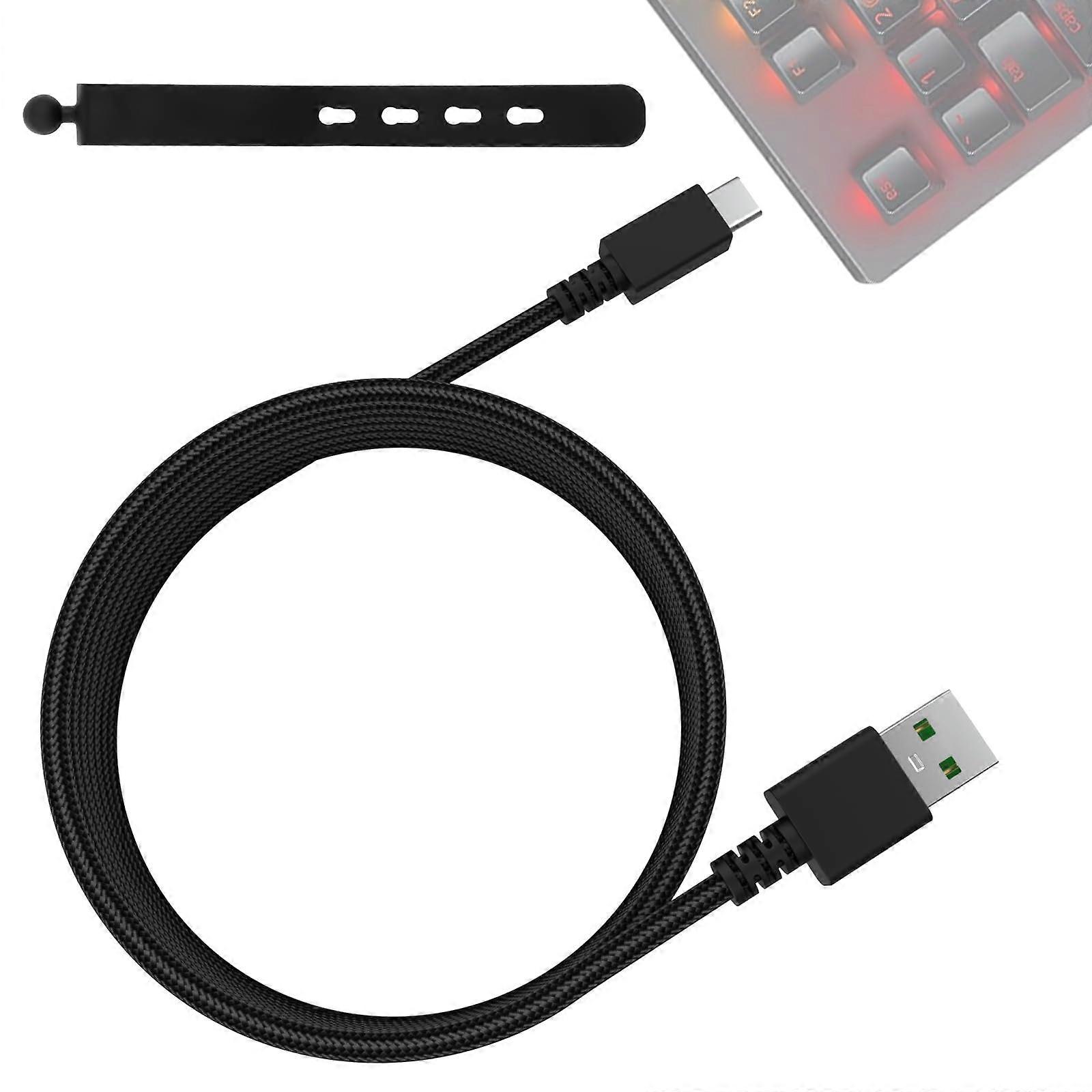 USB C Charging Cable Compatible with Razer Wolverine V2 Chroma, BlackWidow V3 Pro, Deathstalker V2 Pro, Ducky One 2 Mini, 1.5M