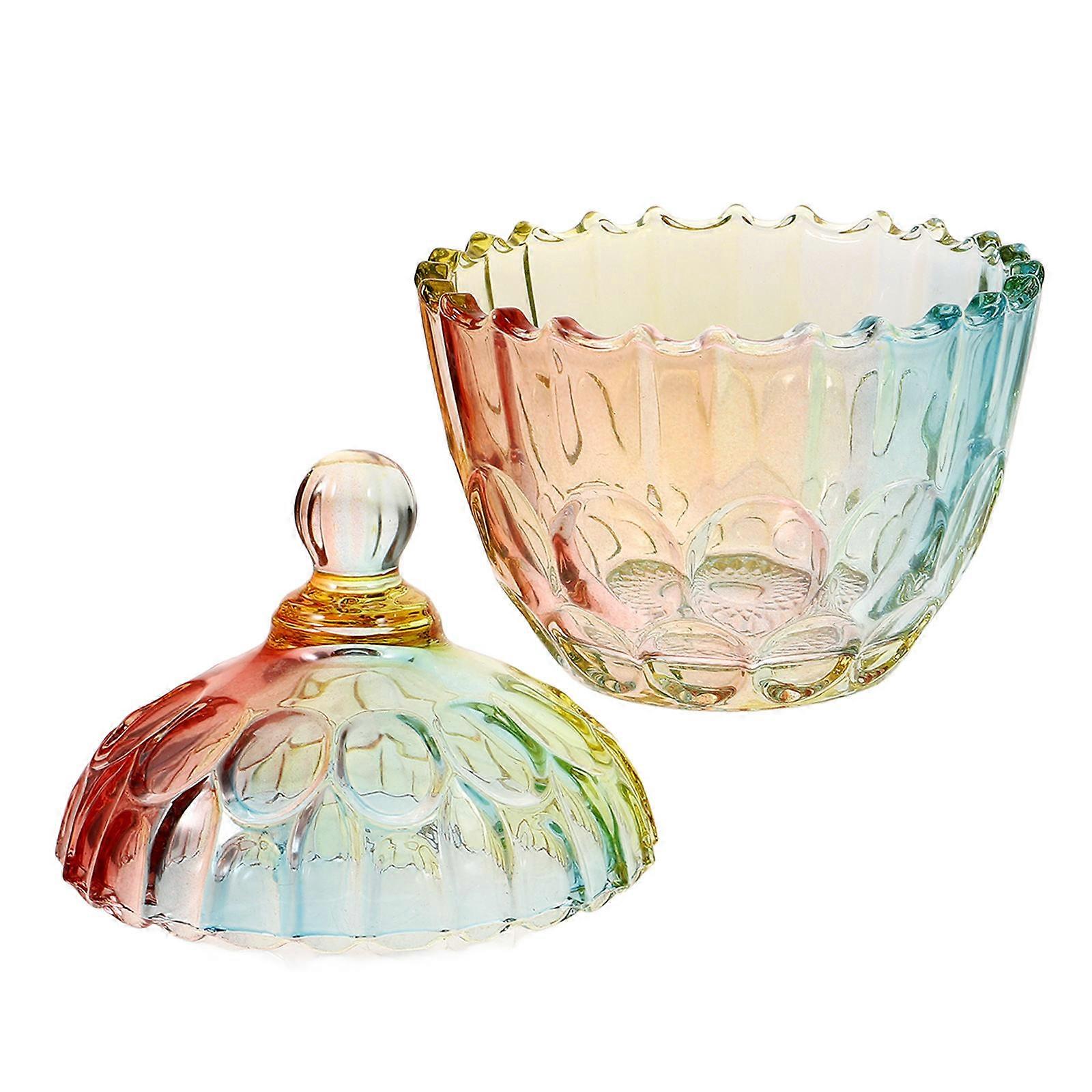 Sealing Glass Jar With Lid For Storing Flower Tea And Jewelry 350ml Transparent Design 1Pack