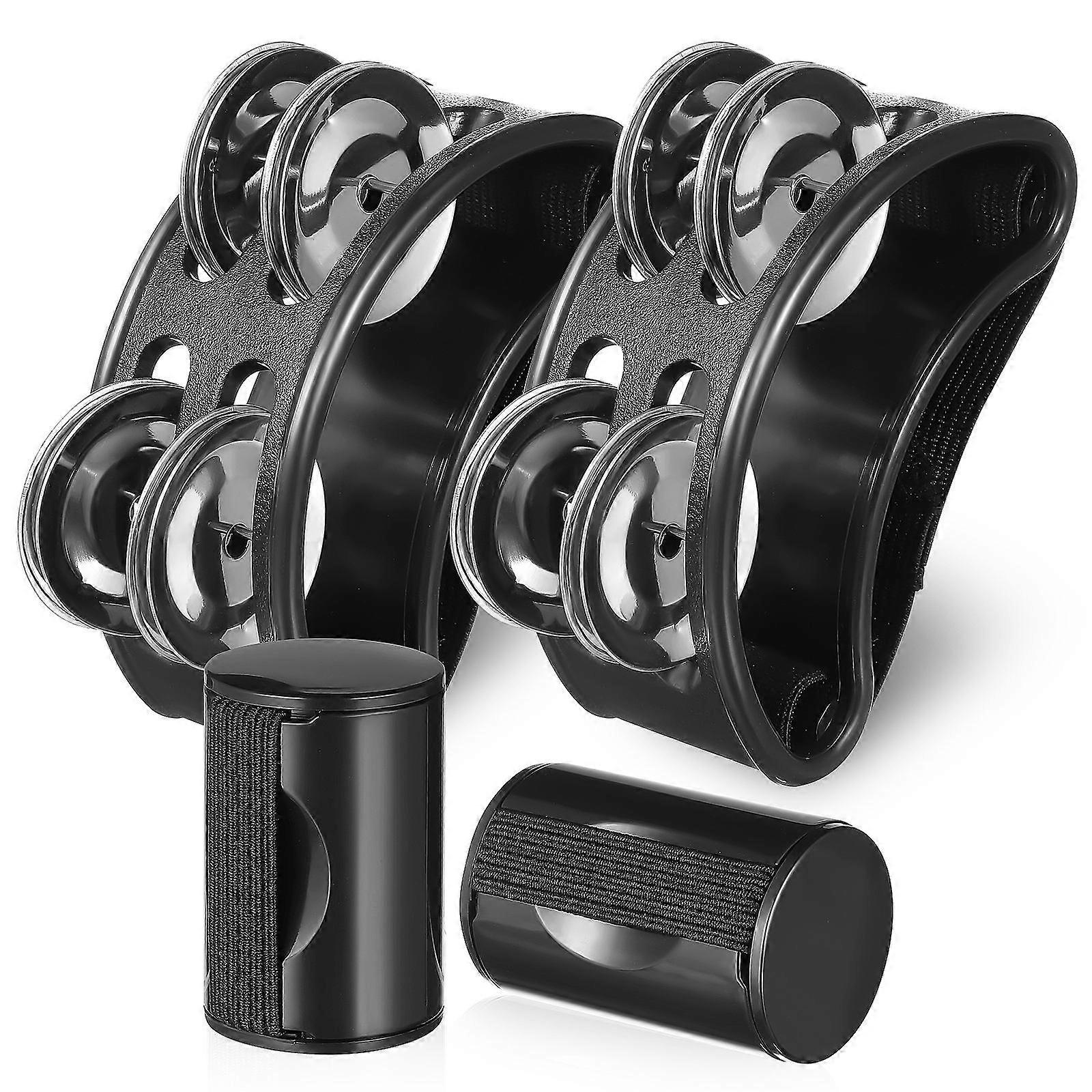 Foot Shaker Metal Jingle Foot Tambourine Percussion Accessories Jazz Music Comfortable Secure Fit 3.9×2.4×1.6in 1 Set