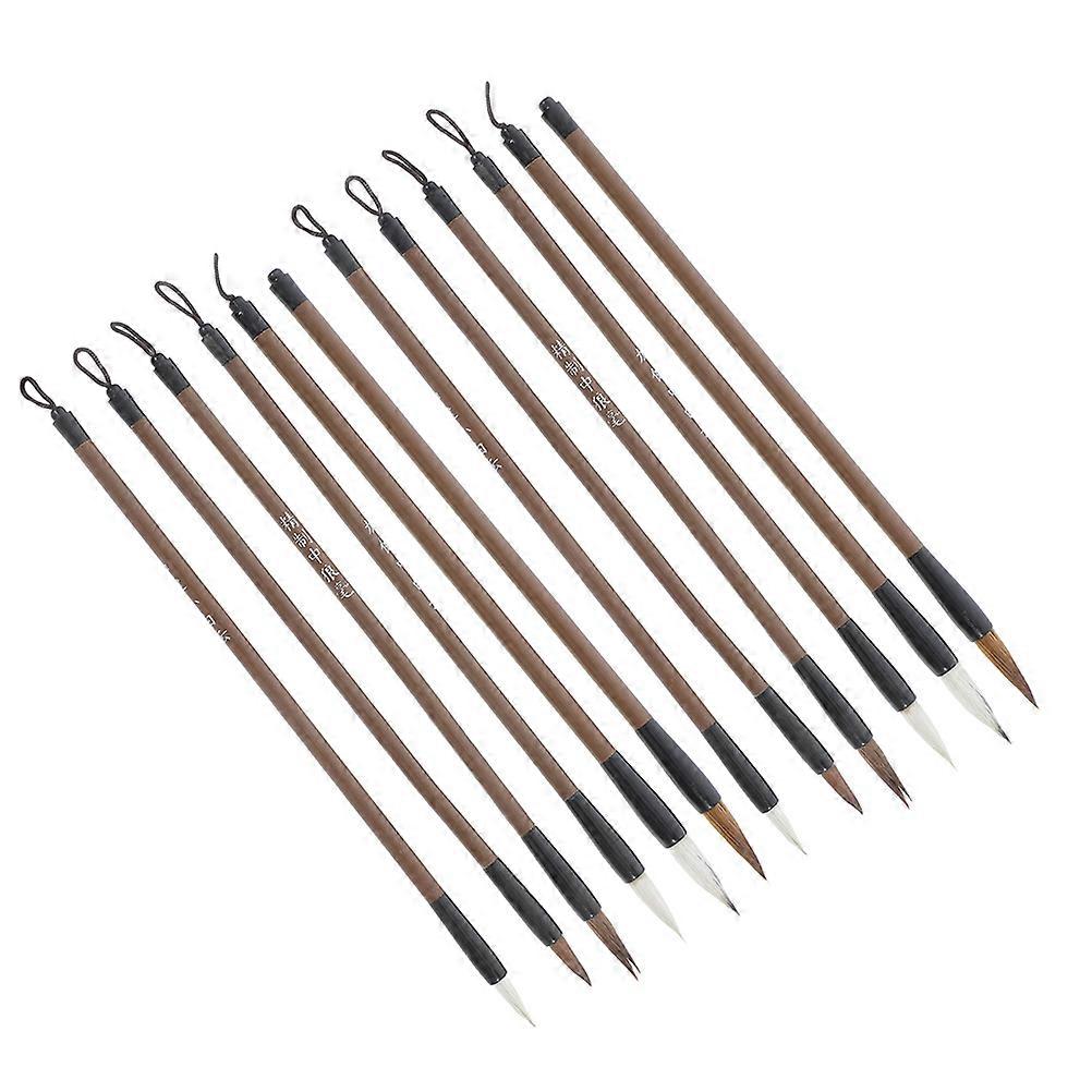 Japanese Brush Pen for Beginners with Durable Plastic Material Light Brown Calligraphy Practice Set for Home Use Various Sizes