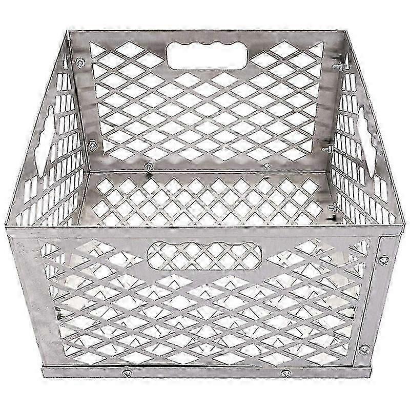 Offset Smoker Charcoal Firebox Basket, Silver Charcoal Basket