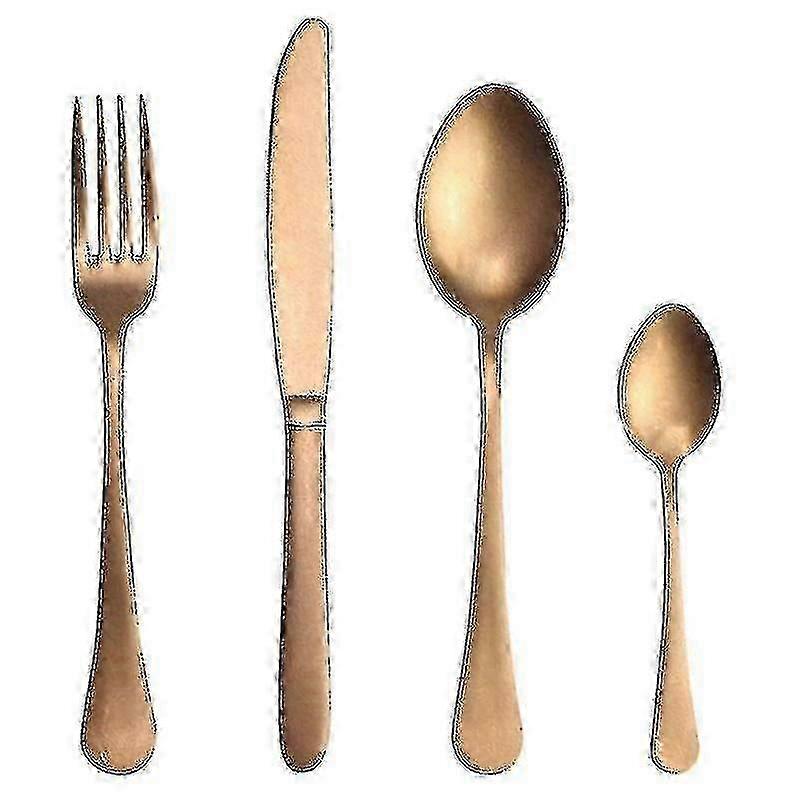 Four-piece Western tableware, stainless steel material, durable and easy to clean, suitable for multiple scenarios