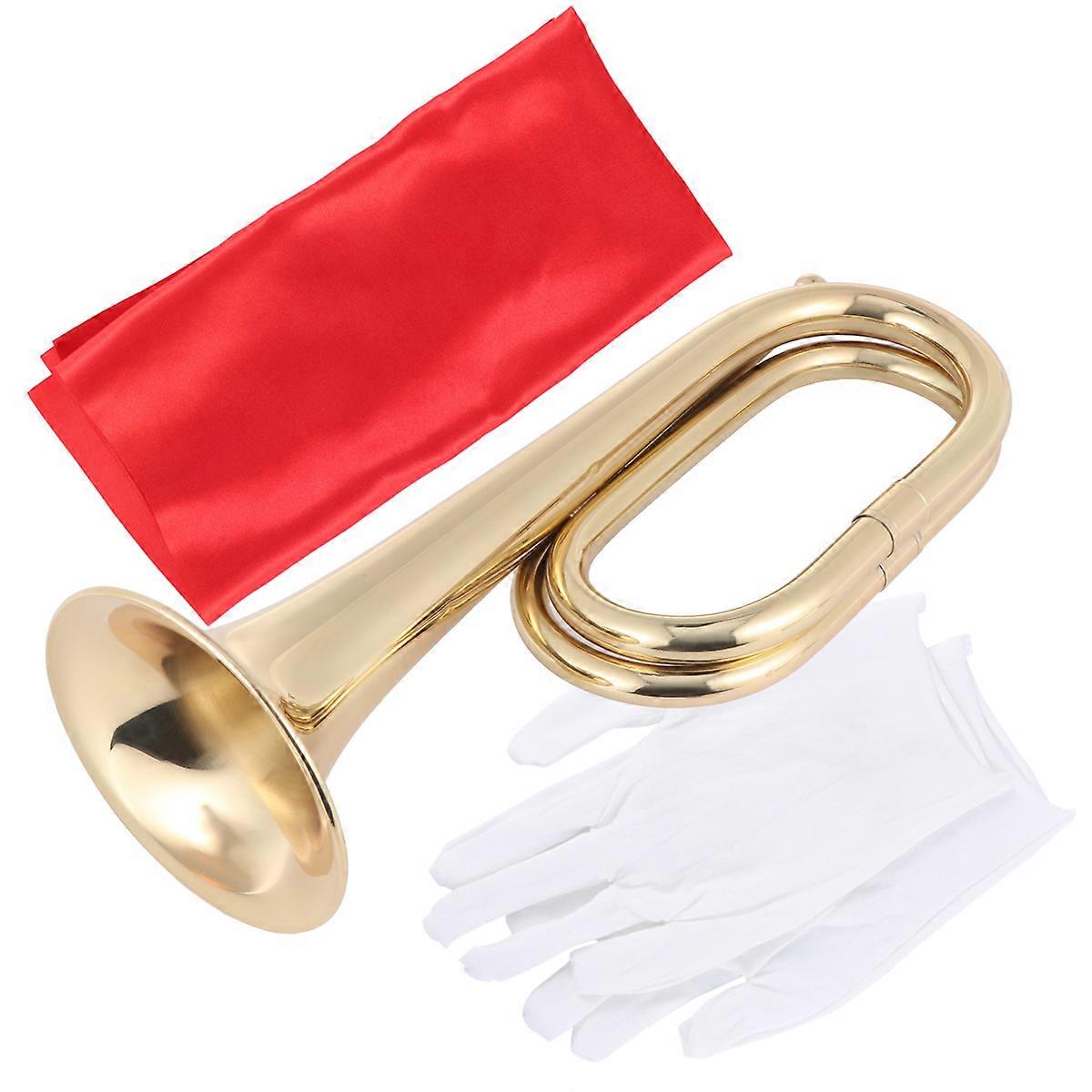 Brass Instruments Bugle Trumpet for Instrumental Performance 1Pcs Golden