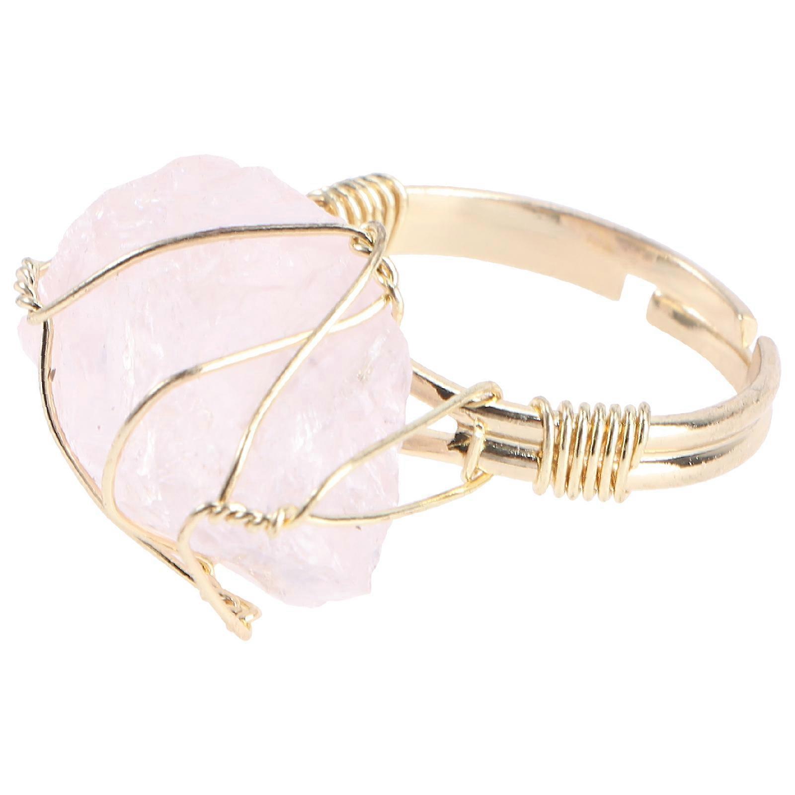 Natural Crystal Adjustable Finger Ring for Women – Stylish Unshaped Jewelry for Birthdays, Anniversaries, and Daily Wear – Unique Gift for Friends