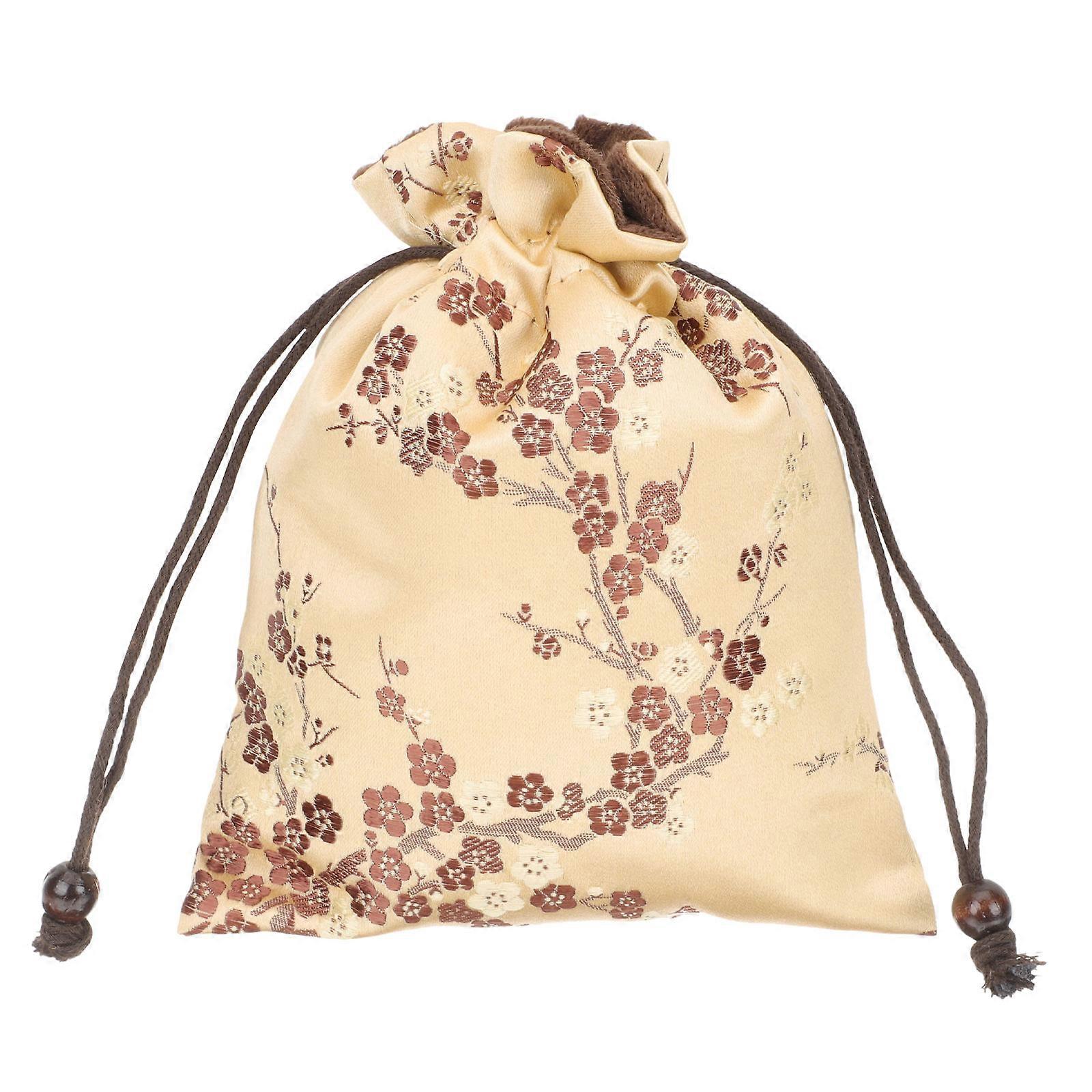 Jewelry Pouch Embroidered Drawstring Bag For Travel Party Favor Assorted Color Unique Design 1Pcs