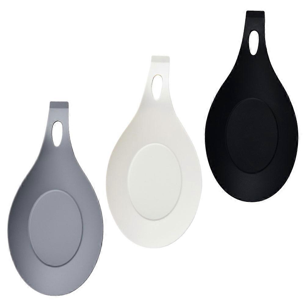 Silicone Spoon Holder For Dining Table Easy To Clean Versatile 3Pcs