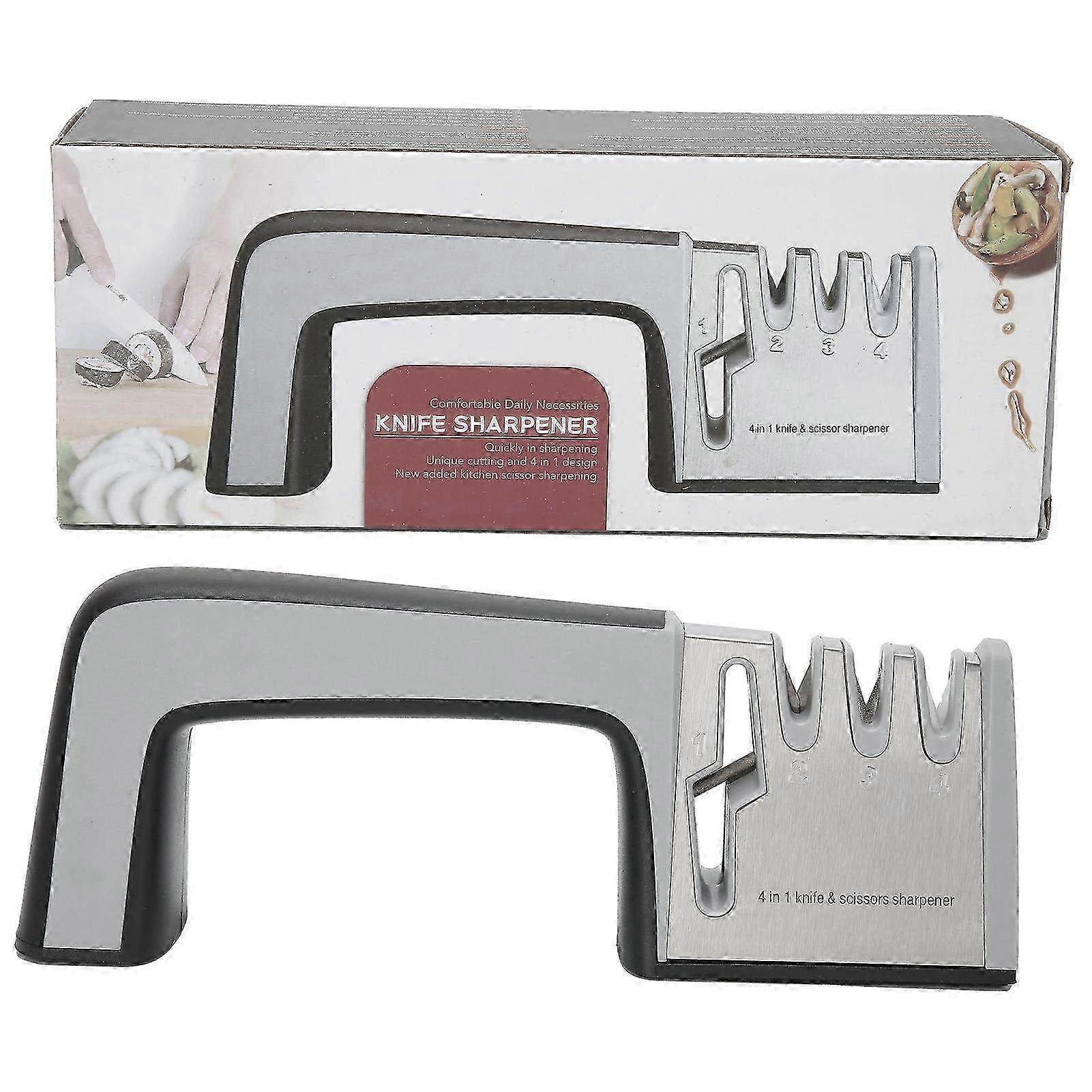 Multifunctional Manual Knife & Scissors Sharpener - Kitchen Grinder Tool for Effortless Edge Restoration and Enhanced Cutting Performance