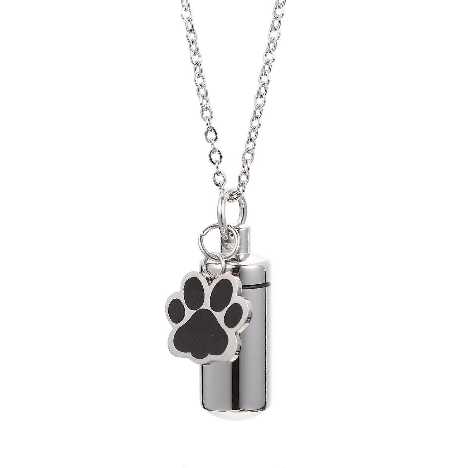 Cat Ashes Urn Collier Acier inoxydable Dog Urn Pet Bone Ashes Container