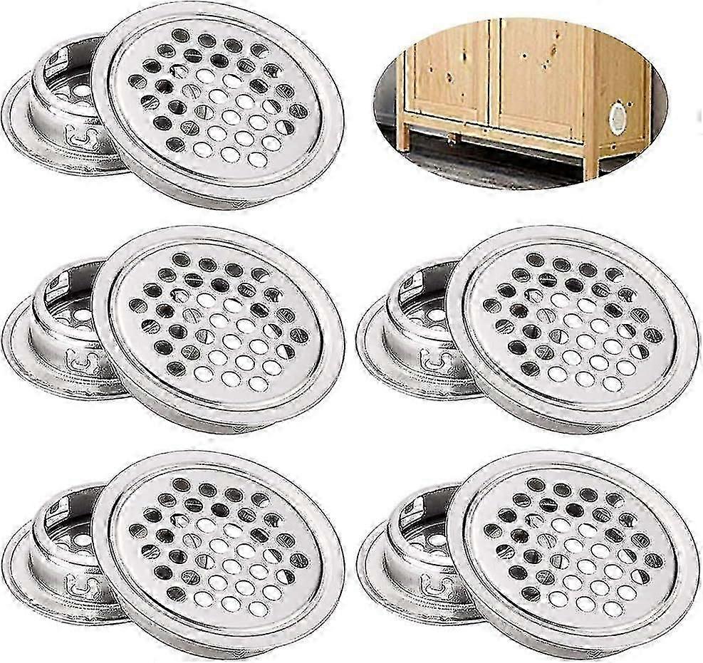 Stainless steel round grille for kitchen ventilation, 10 pieces