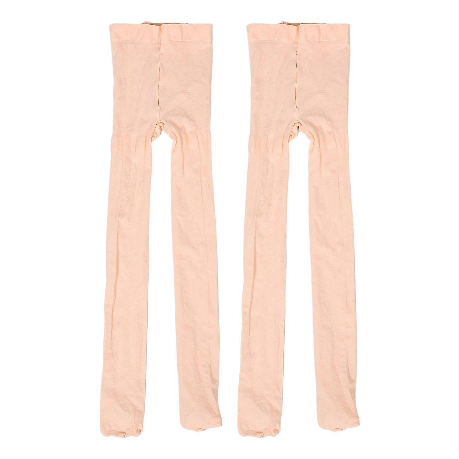 2 أزواج من الجوارب الباليه للبالغين والجوارب الجوارب الراقصة والجوارب الطويلة الضيقة للنساء والفتيات (الحجم M يصلح للارتفاع 130-150 سم وردي فاتح)