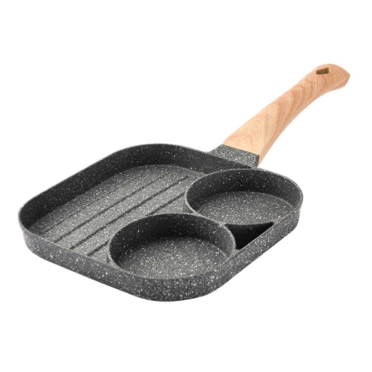Non Stick Medical Stone Frying Pan 28cm with Ergonomic Heat Insulated Handle for Eggs Steak and Waffles