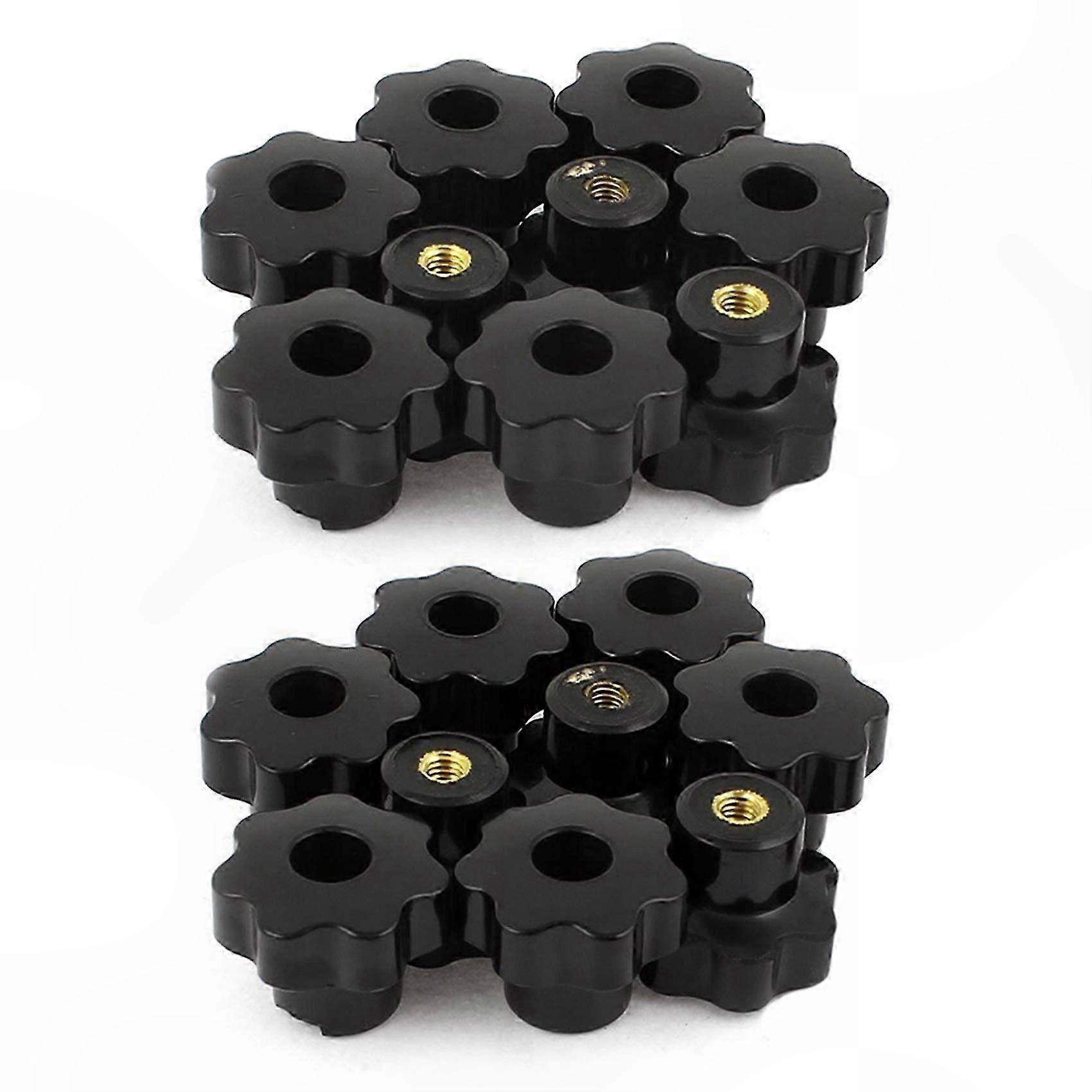 20 Pack M6 Threaded Star Knobs with 32mm Diameter Clamping Grip Handles