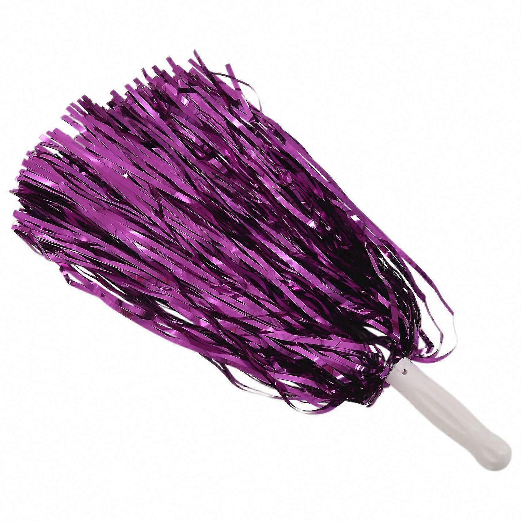 24Pcs Μεταλλικά Cheerleading Pom Pom με πλαστικές λαβές για ενήλικες &; παιδιά μαζορέτες