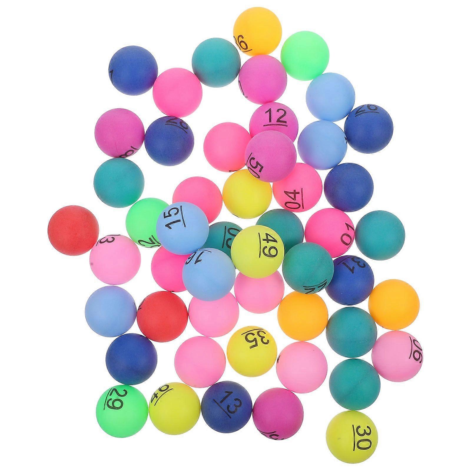 50pcs 1 to 50 Digital Ball Colorful Raffle Drawing Ball Party Activity Prop