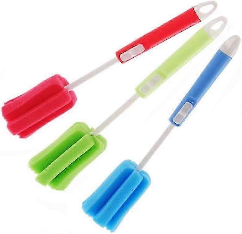 3pcs Iave Adjustable Soft Hanging Sponge Cleaning Brush With Long Handle