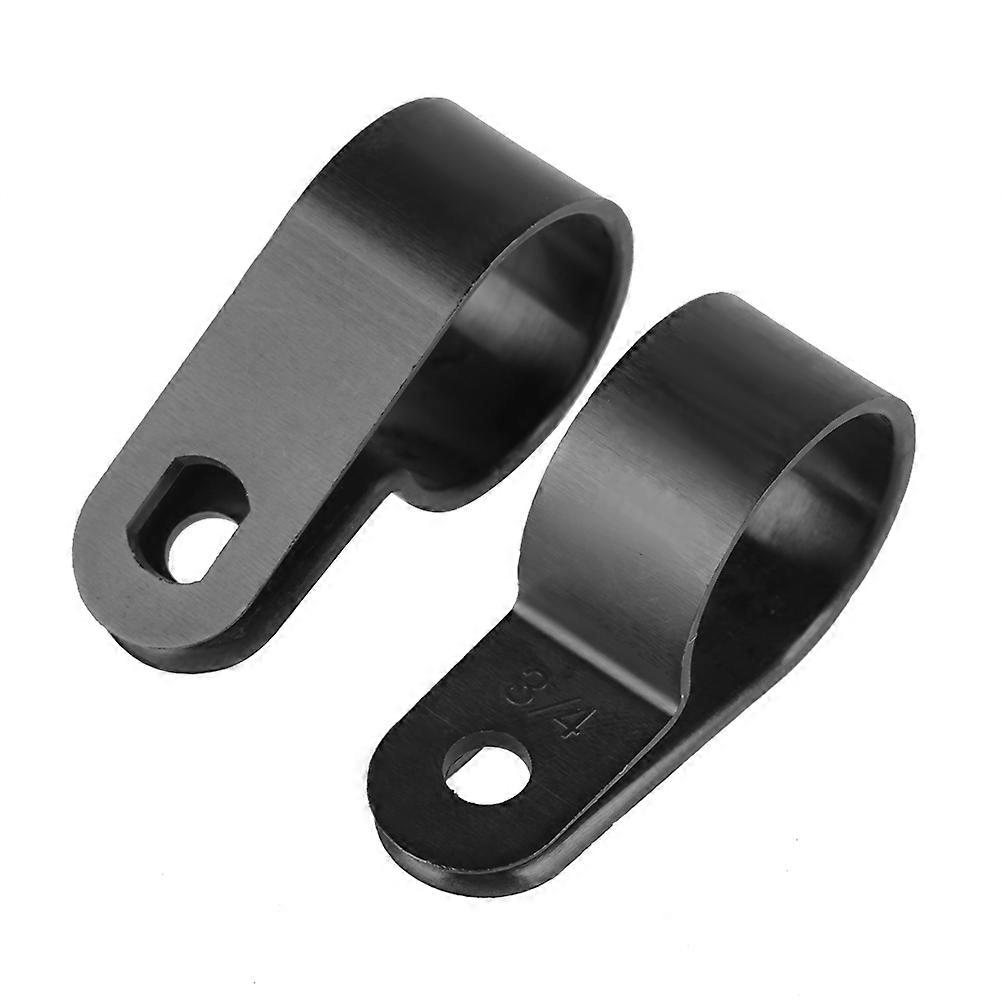 200Pcs Black Nylon Plastic P Clips Clamp Assortment Kit for Wire Cable Pipe 