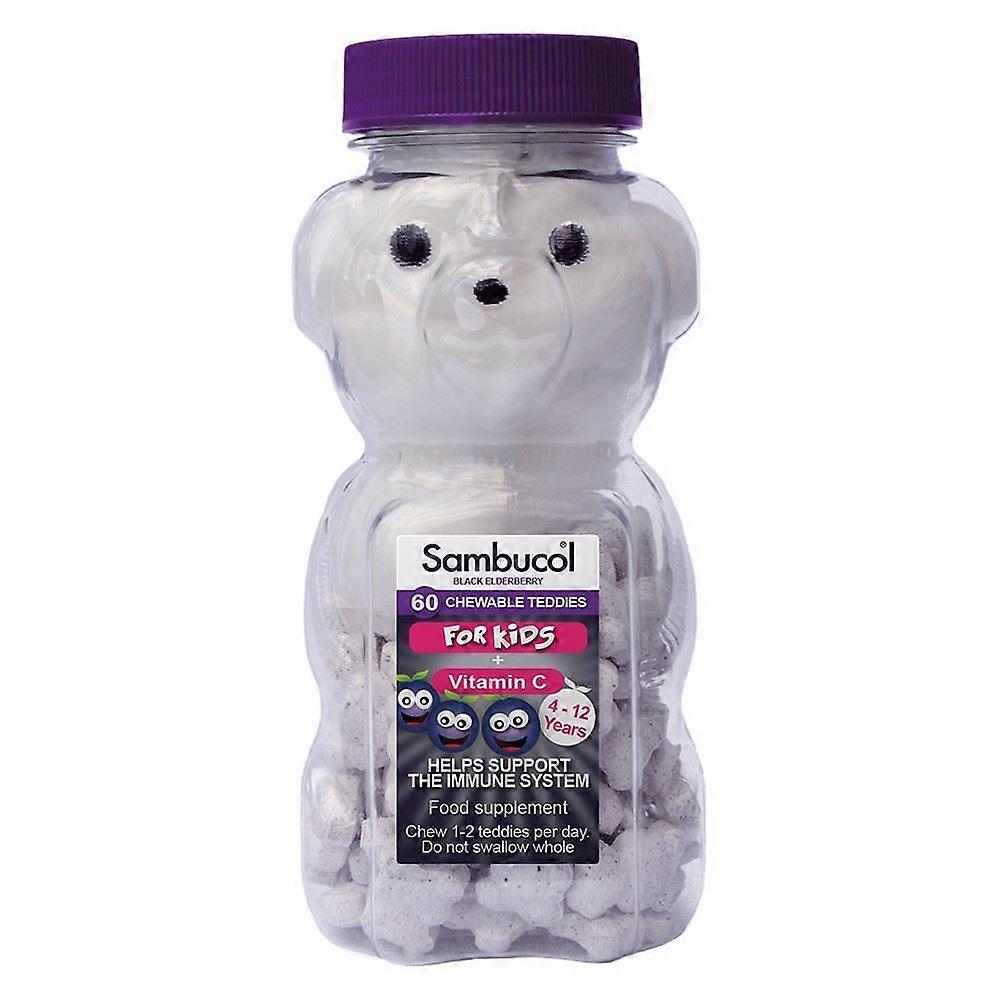 Sambucol Chewable Teddies Immune Support all year round 60 Chewables - 3 Pack