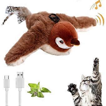 Electric cat toy, 1 piece, simulated flying bird with catnip