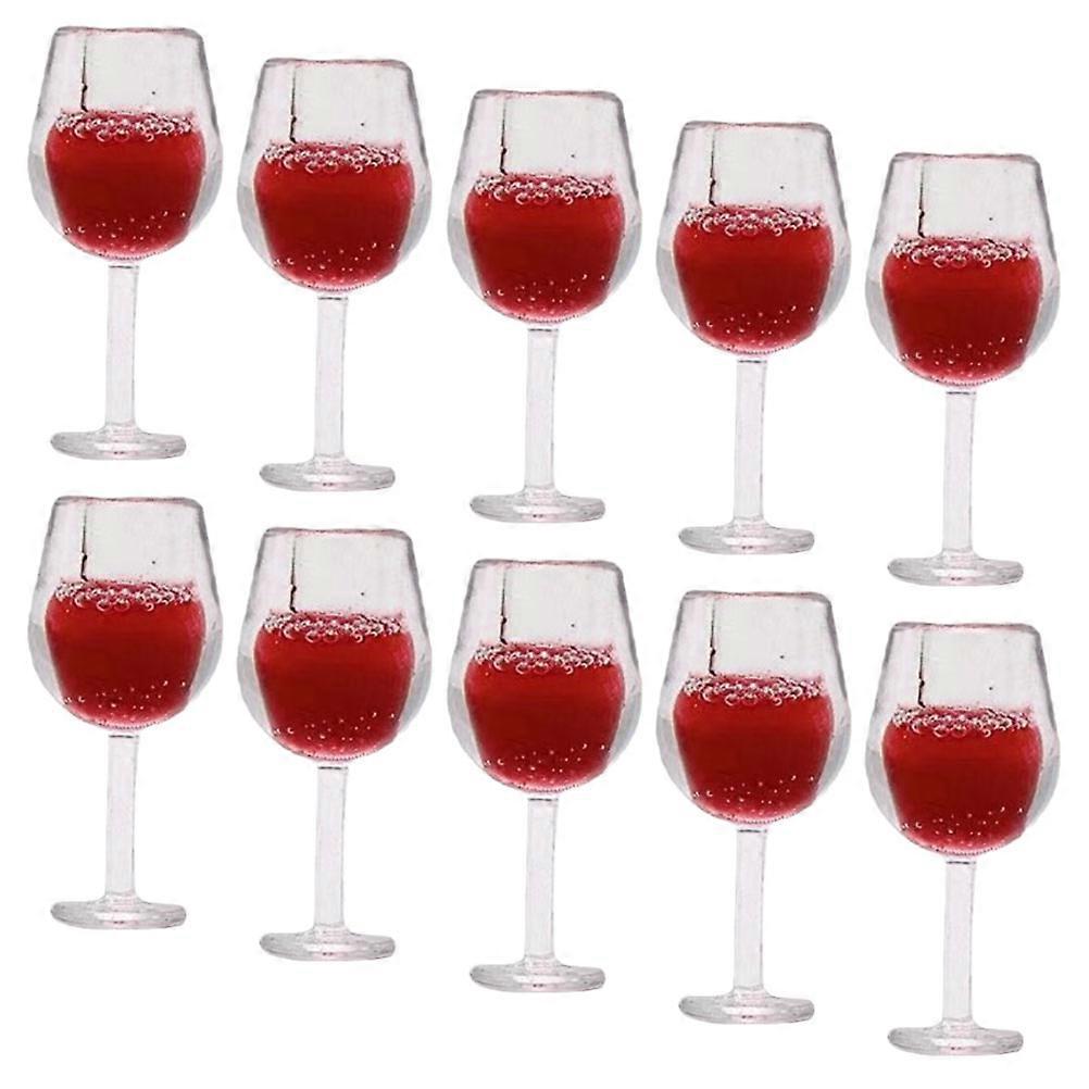 10Pcs Micro Landscape Goblet Glasses Miniature Wine Glasses Doll House Props