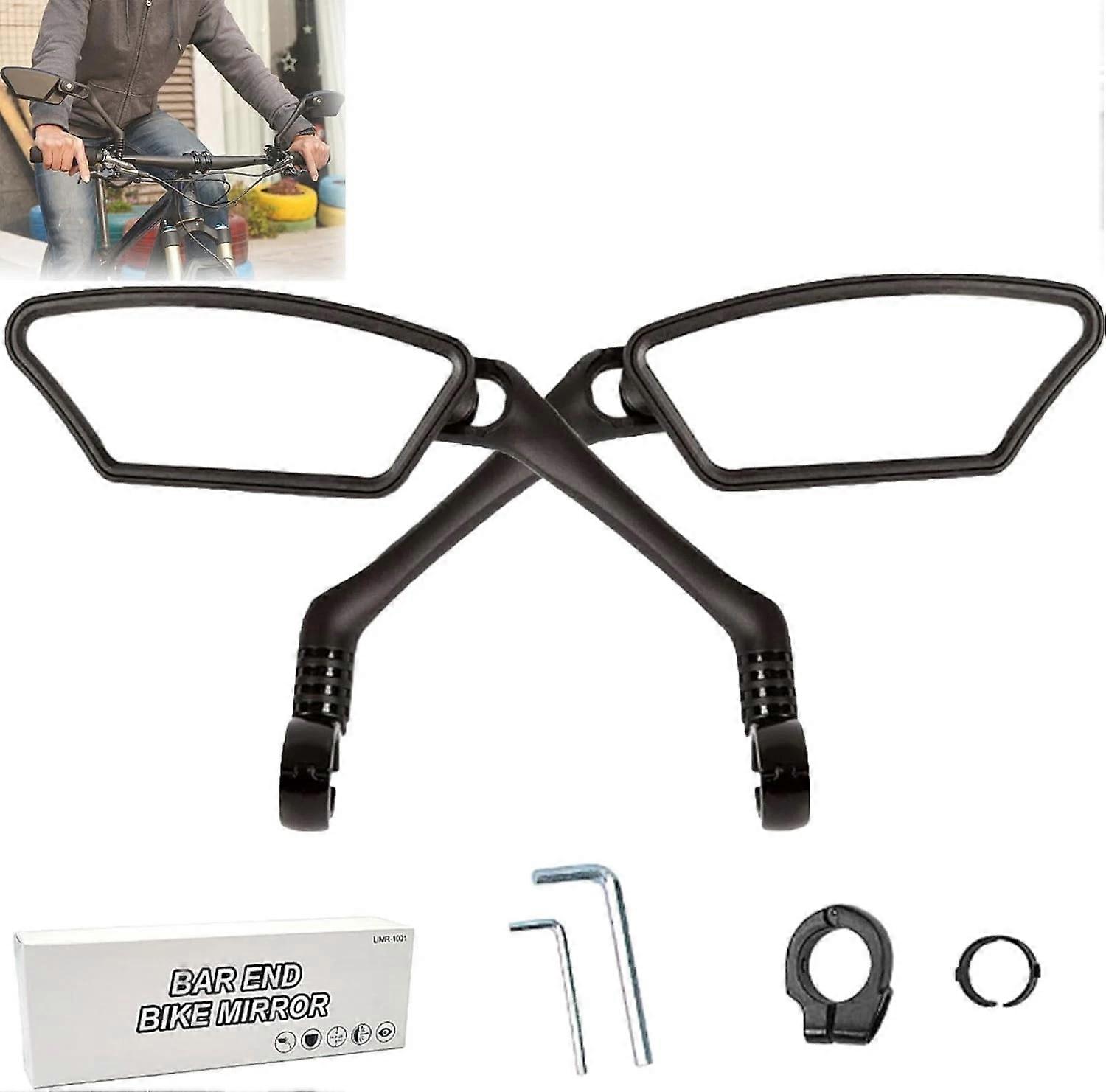 Indicatespoint Fahrradspiegel 2er Pack, Fahrradspiegel Lenkerhalterung