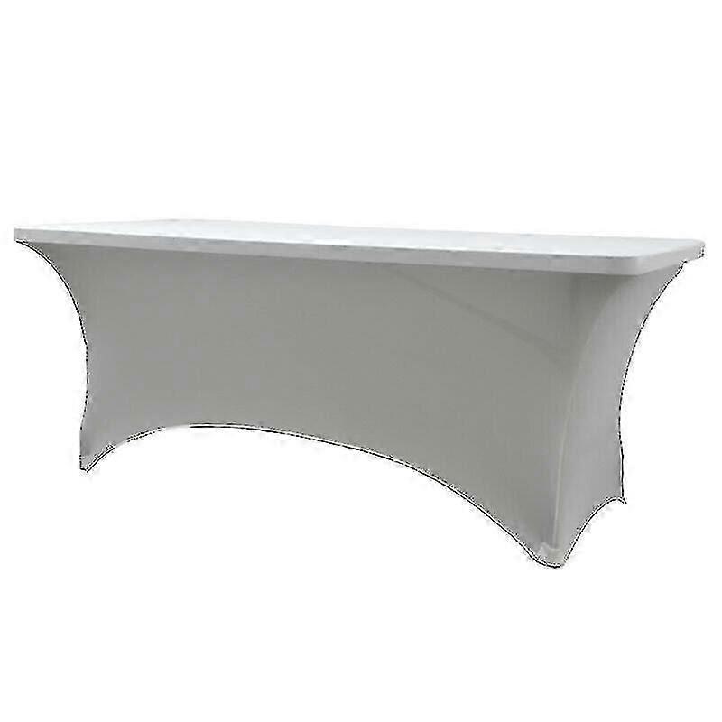 4/6ft Rectangular Stretch Tablecloth Spandex Tight Fit Table Cover Dj Tradeshows Tw