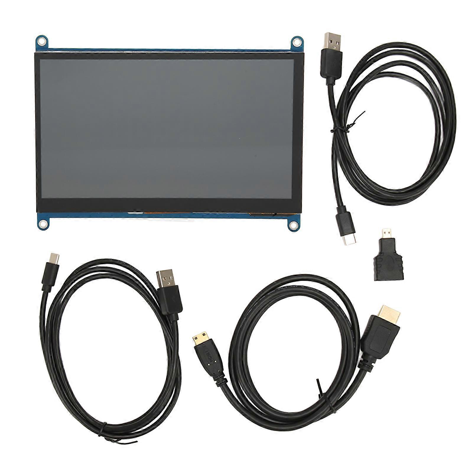 For Raspberry Pi Touchscreen 7 Inch IPS 1024x600 Dual Speaker HD Multimedia Interface Monitor Capacitive Display