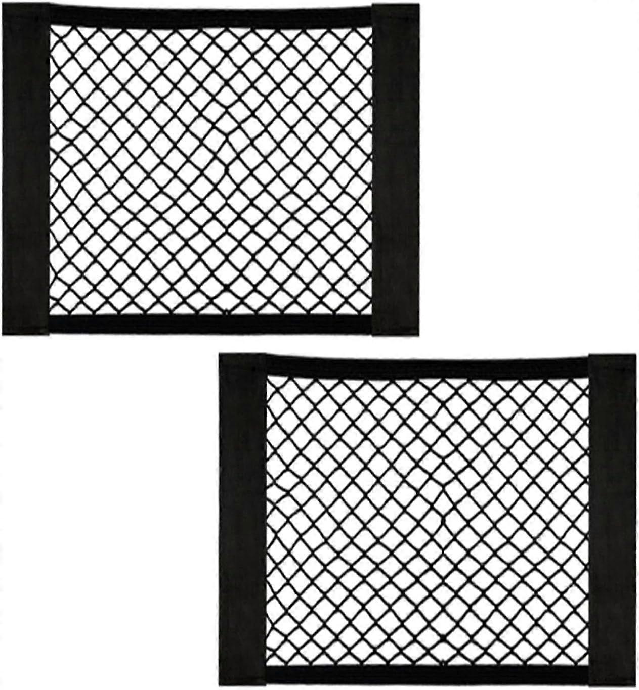 Pack of 2 black elastic adhesive mesh nets - 30 x 25 cm