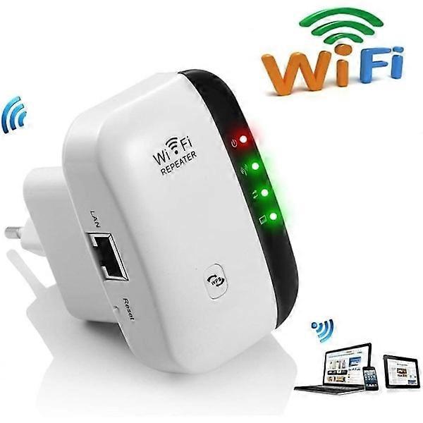 Wireless-N Wifi Repeater, Network Router Range Extender for Improved 2.4GHz WLAN Networks, 2dBi Antennas, Easy Setup